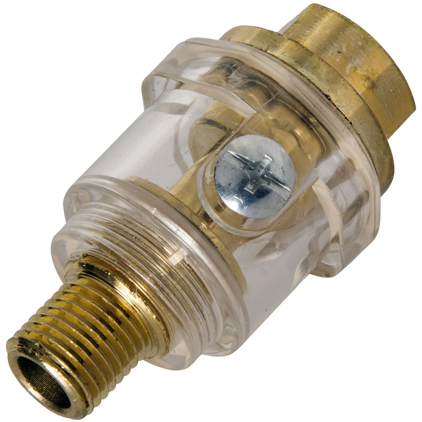 Silverline Mini In Line Oiler Lubricator 1/4" BSP Male & Female Brass Air