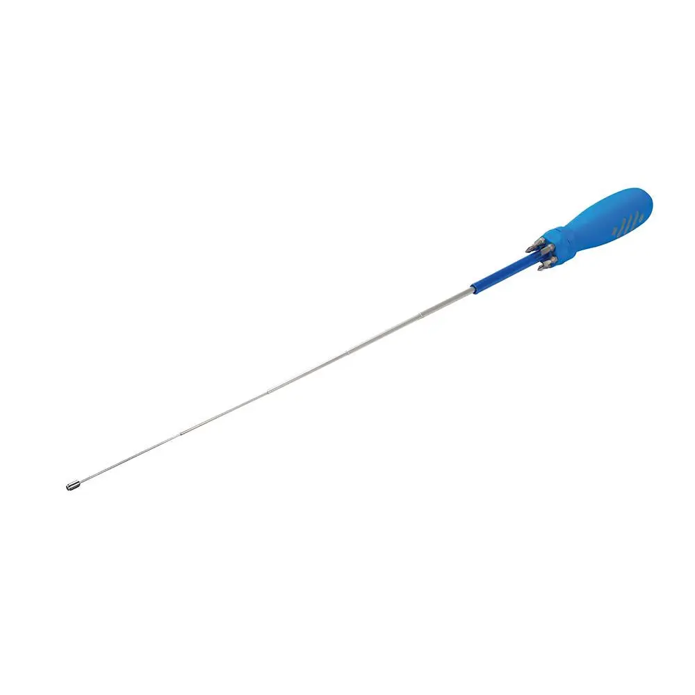 Silverline Multi-Bit Screwdriver with Telescopic Pick-Up Magnet 7 Driver Bits 250547 - Image 4