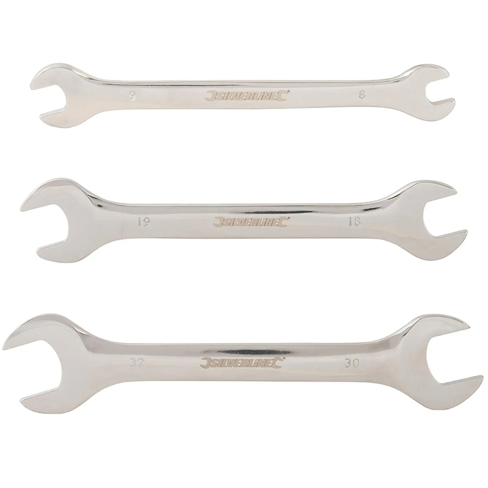 Silverline Open End Spanner Double Ended - Choose Size