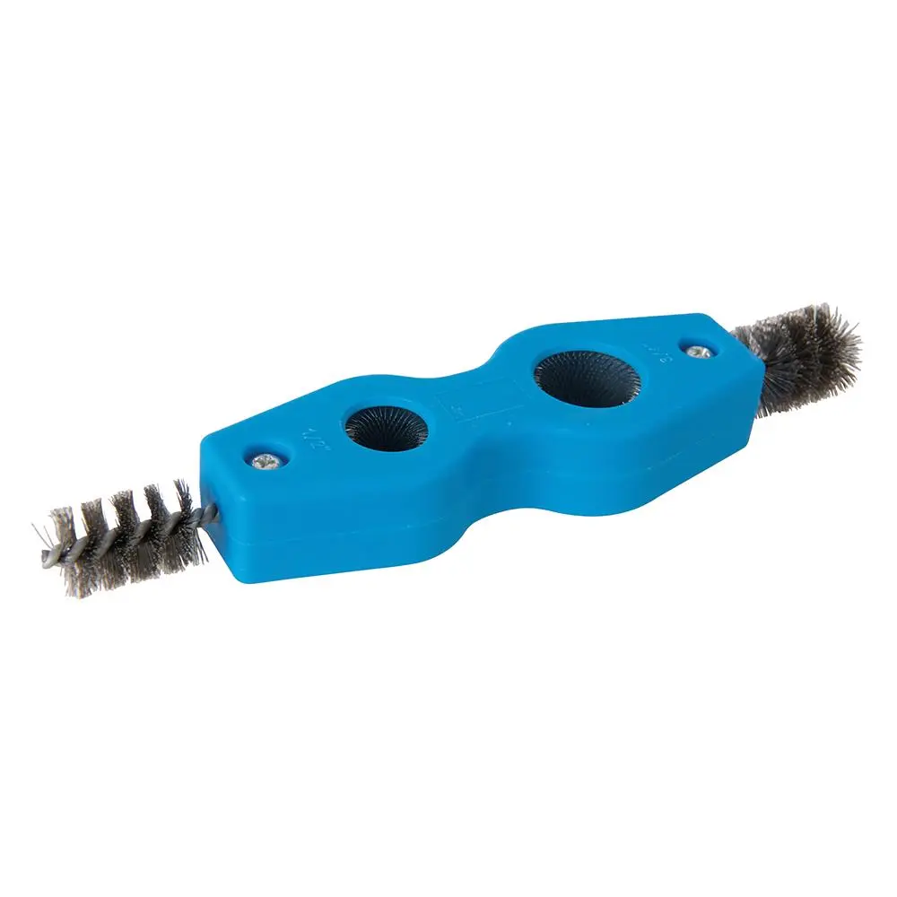 Silverline Pipe Cleaner & Deburrer 15 & 22mm Copper Carbon Steel Brushes - Image 4
