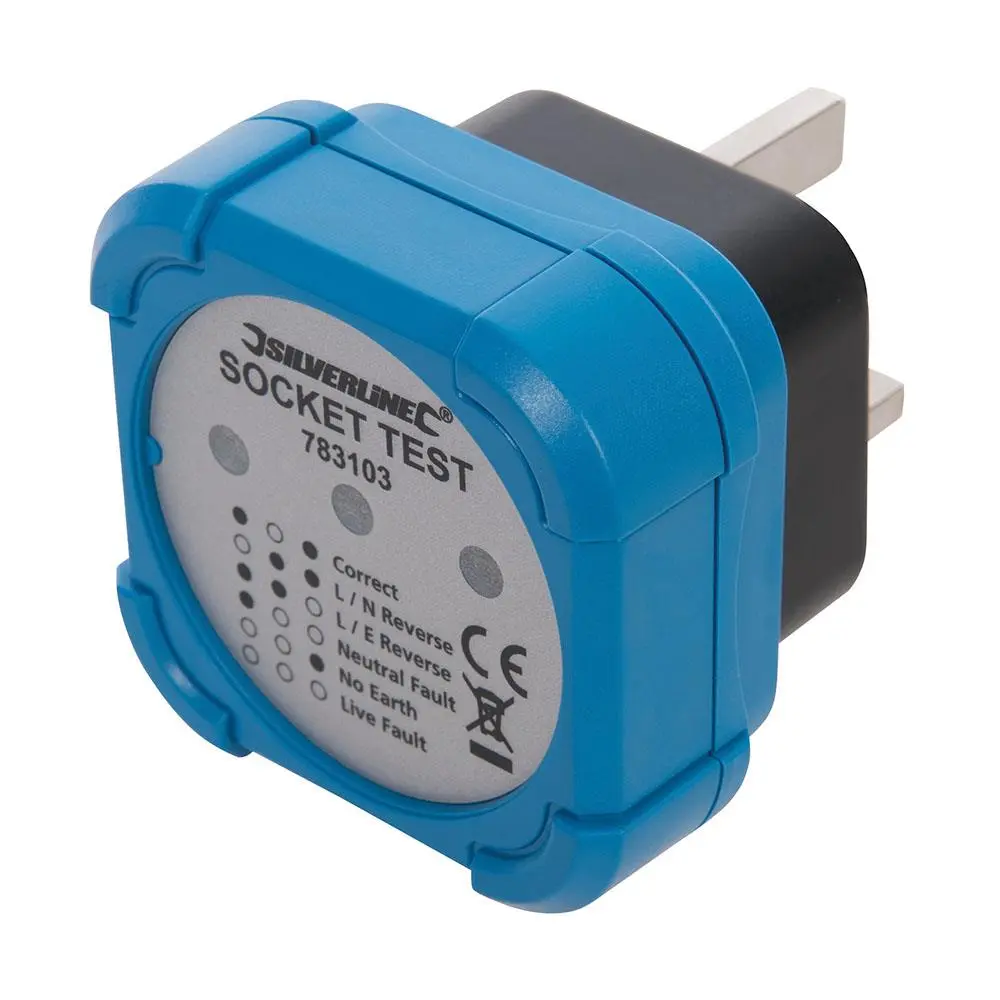 Silverline Plug Socket Tester Electric Mains UK Power Live Earth Wire Fault - Image 2
