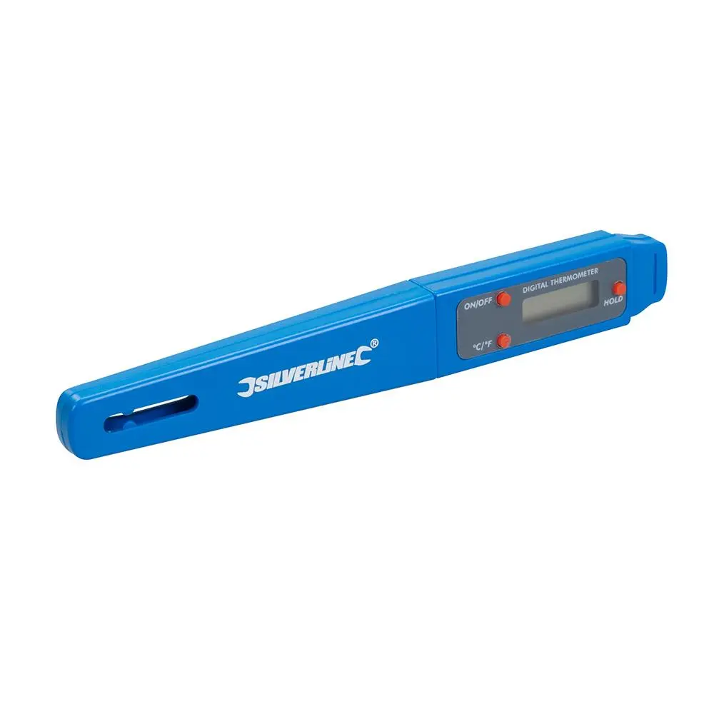 Silverline Pocket Digital Probe Thermometer Slimline Food Meat BBQ Cooking - Image 2