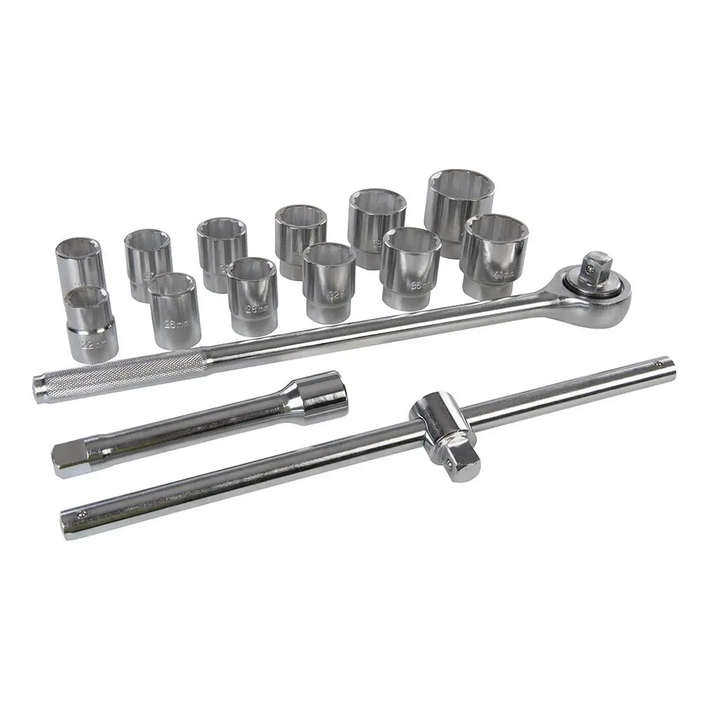 Silverline Socket Set 3/4" Drive 12pt Metric 15pce 22 - 46mm 652142 - Image 2