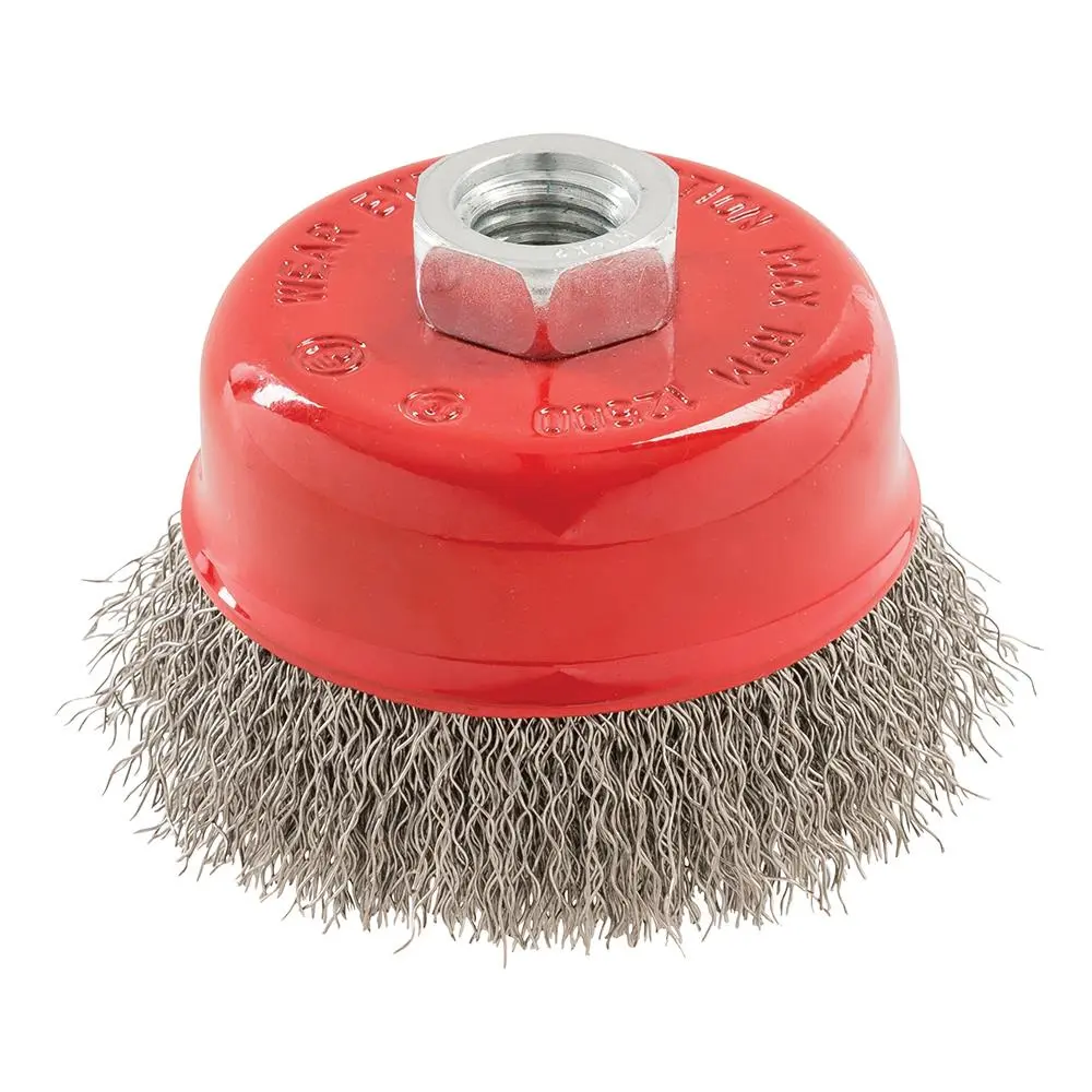 Silverline Stainless Steel Crimp Cup 75mm 298755
