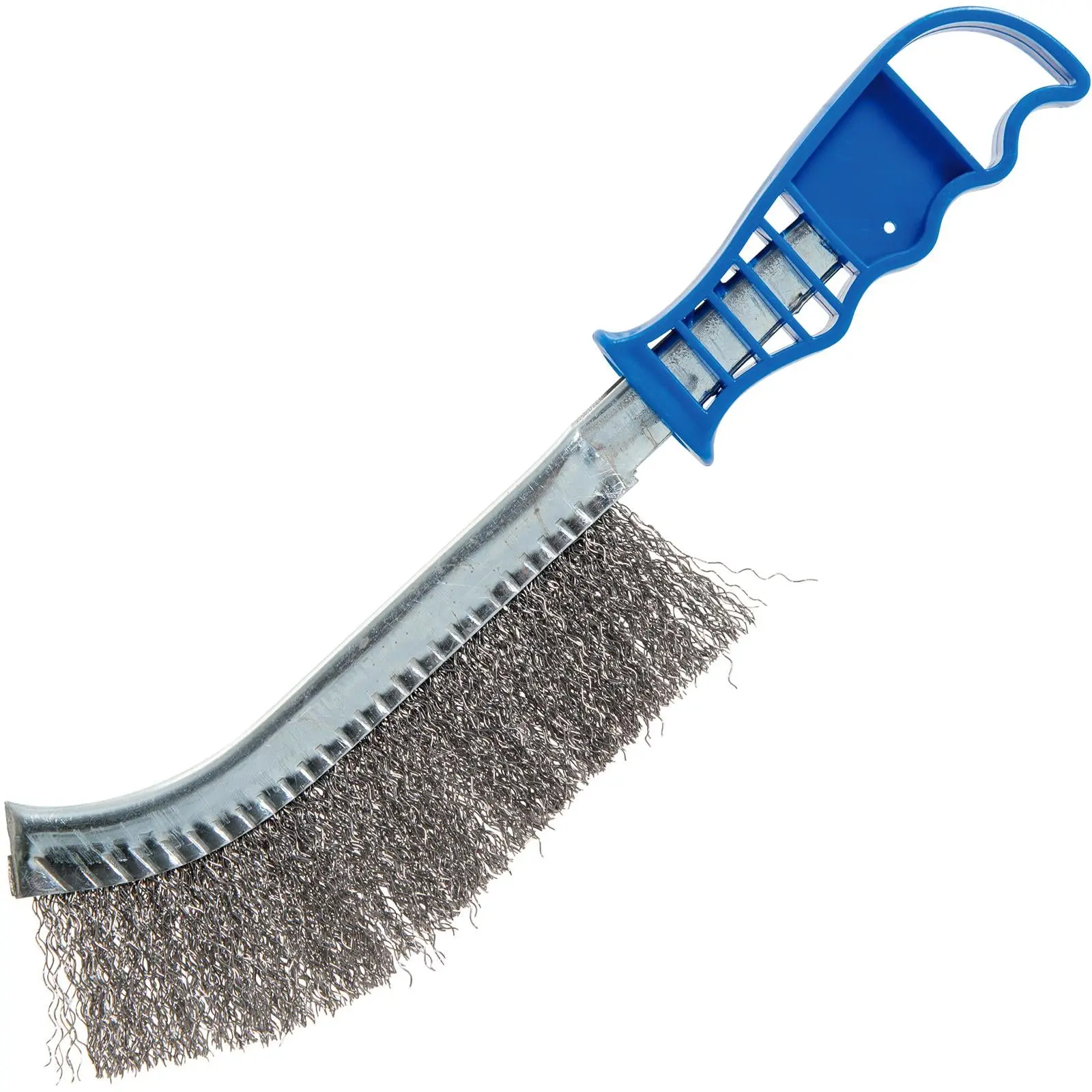 Silverline Steel Brass Wire Bristle Brush 2 Pack 240mm Paint Rust Metal Cleaning - Image 2