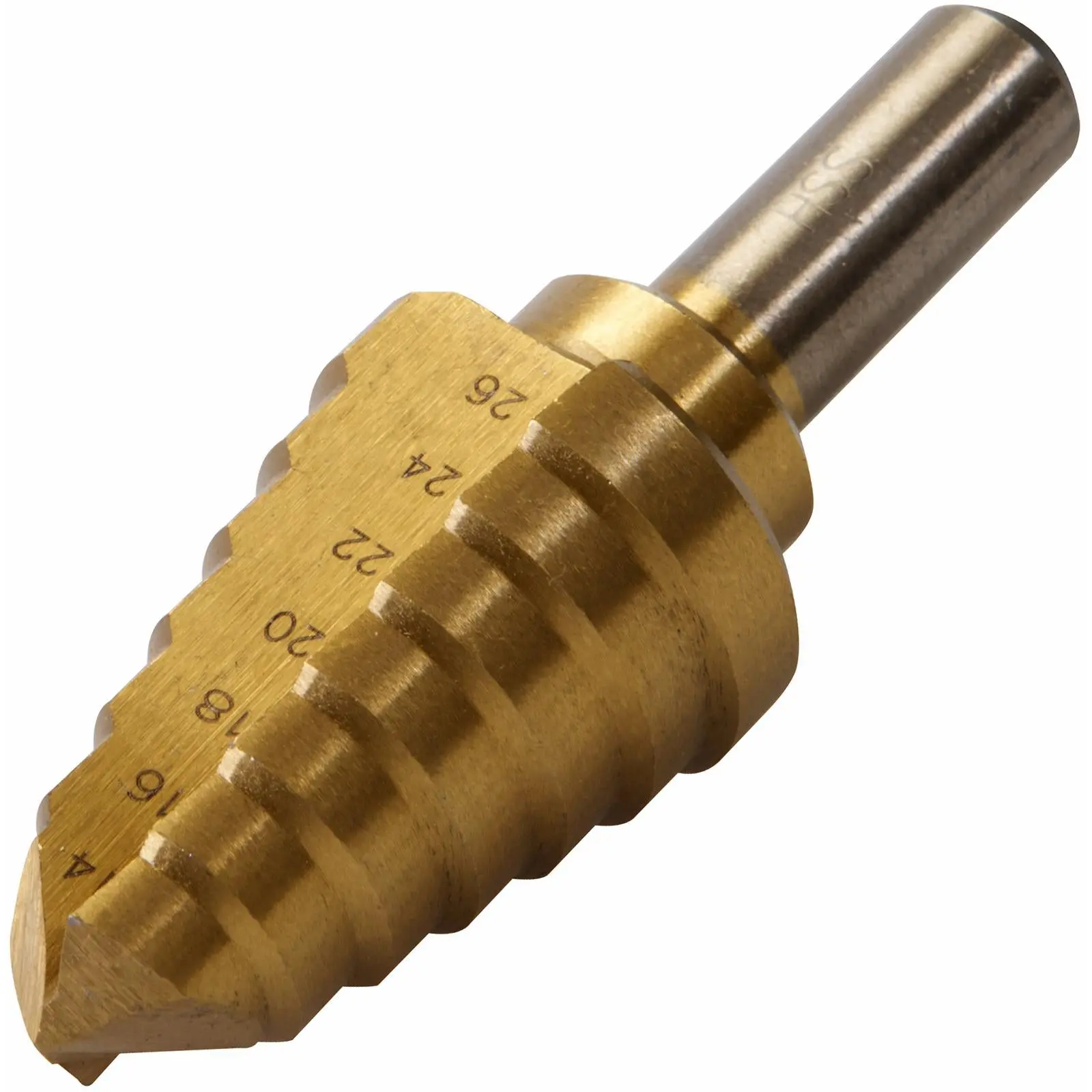 Silverline Titanium-Coated HSS Step Drill 14-26mm
