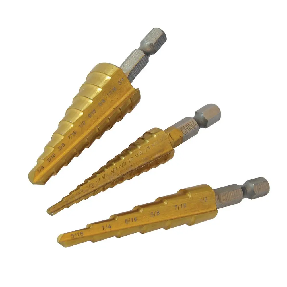 Silverline Titanium-Coated HSS Step Drill Set 3pce - Image 2