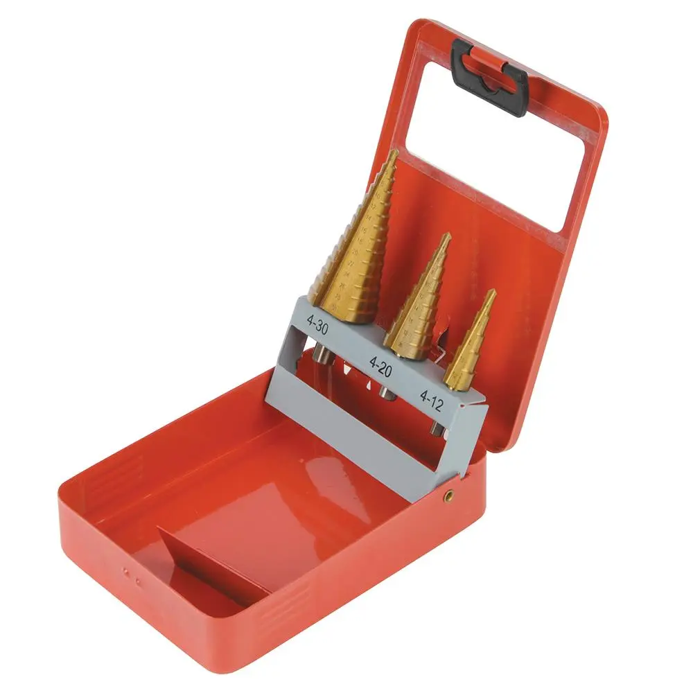 Silverline Titanium-Coated HSS Step Drill Set 3pce 282620 - Image 2