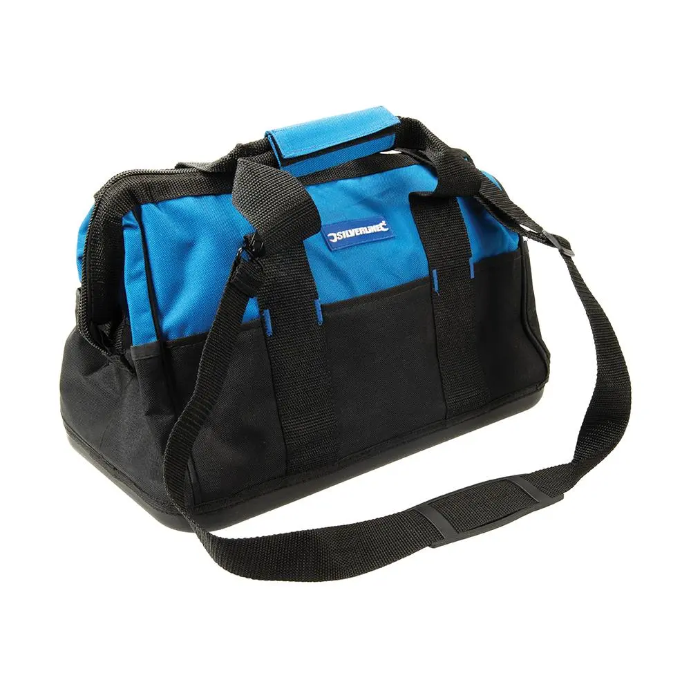 Silverline Tool Bag Hard Base Wide Mouth 400 x 200 300mm 268974 - Image 5