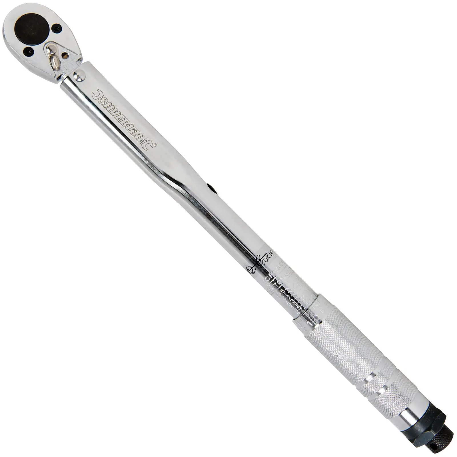 Silverline Torque Wrench 3/8" Drive Reversible Ratchet 1/4" Adaptor Extension Bar - Image 9