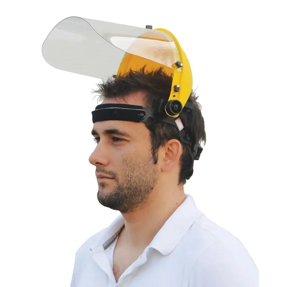 Silverline Visor Face Shield With Ratchet Adjustment Resistant Helmet - Image 6