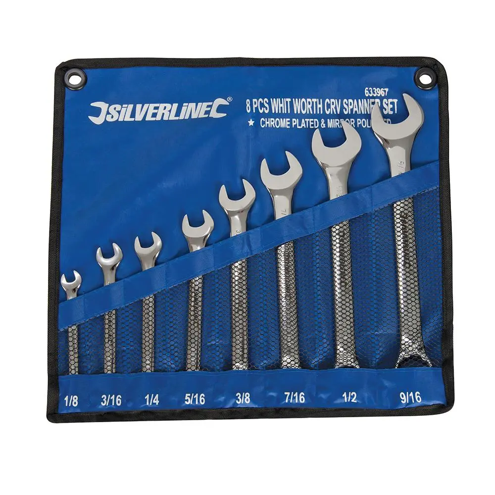 Silverline Whitworth Spanner Set 8pce 1/8 - 9/16" 633967 - Image 2