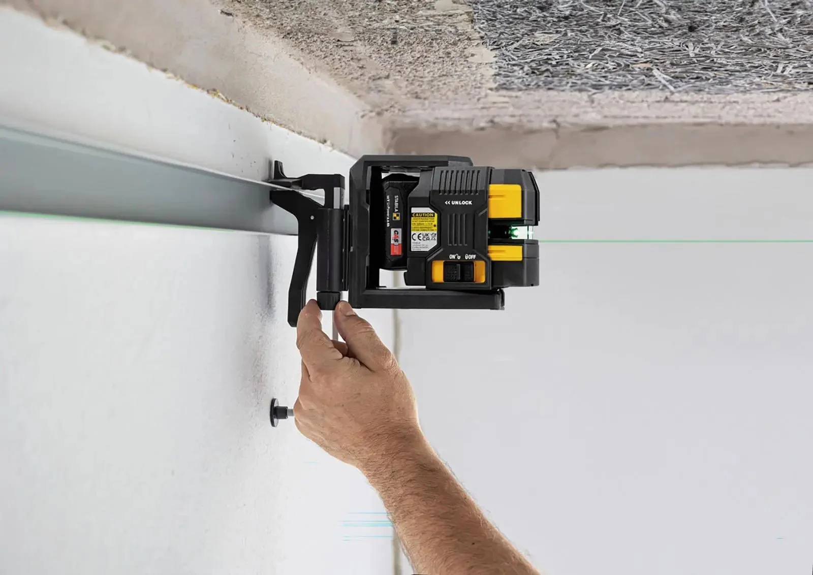 STABILA LAX 500 G Cross Line Plus Plumb Point Laser Level 12V System with Battery and Charger 19985 - Image 11