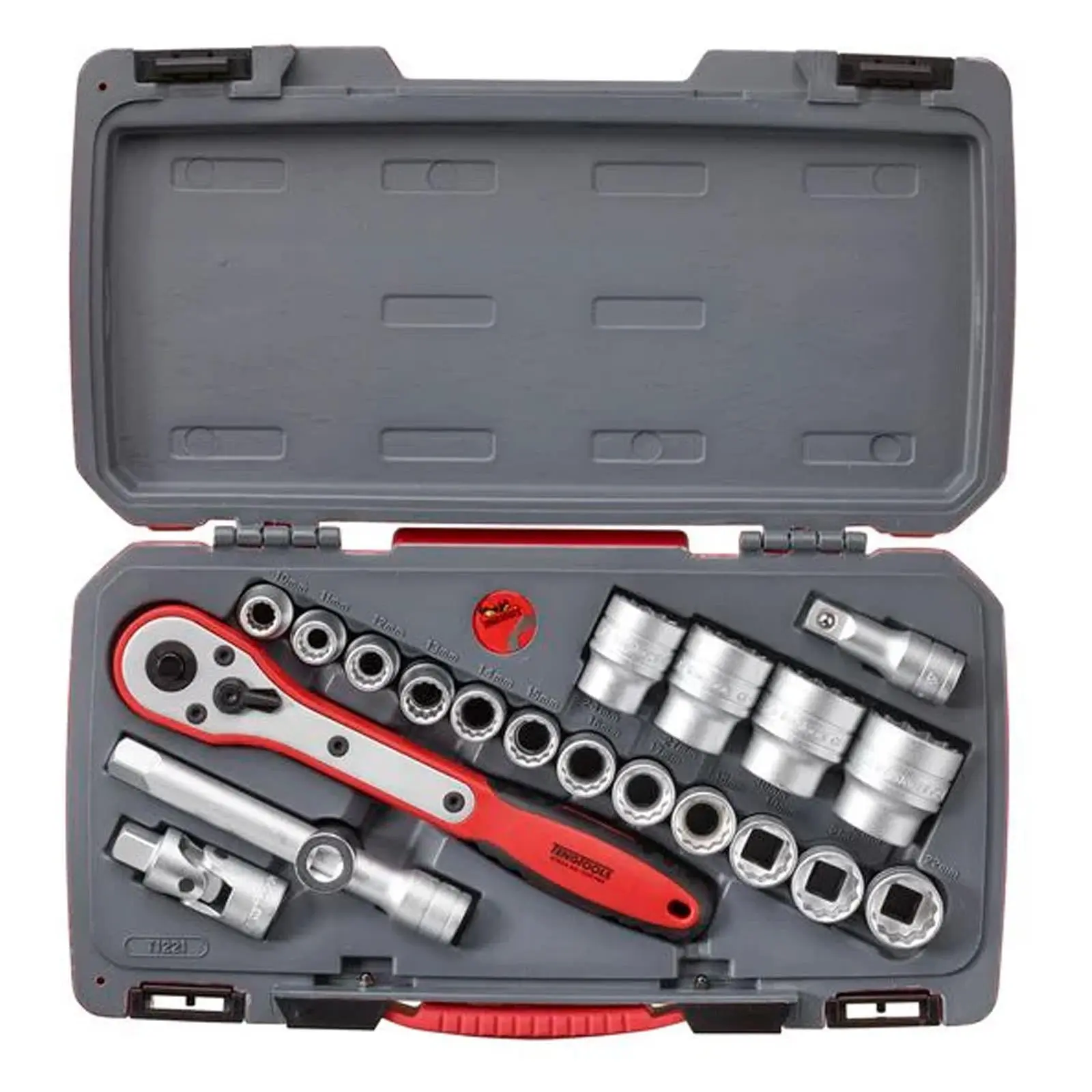 Teng Tools 1/2" Drive Socket Set 12 Point MECCA PRO 21 Pieces in Case T1221 - Image 2