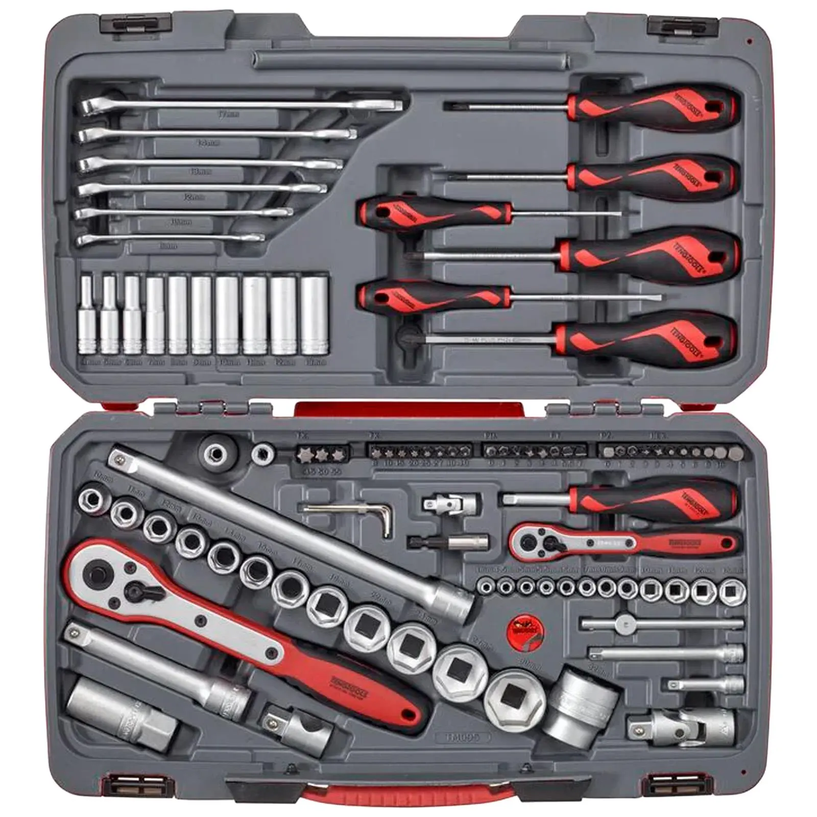 Teng Tools 1/4" and 1/2" Drive Socket and Tool Set MECCA PRO 95 Pieces in Case TM095 - Image 2