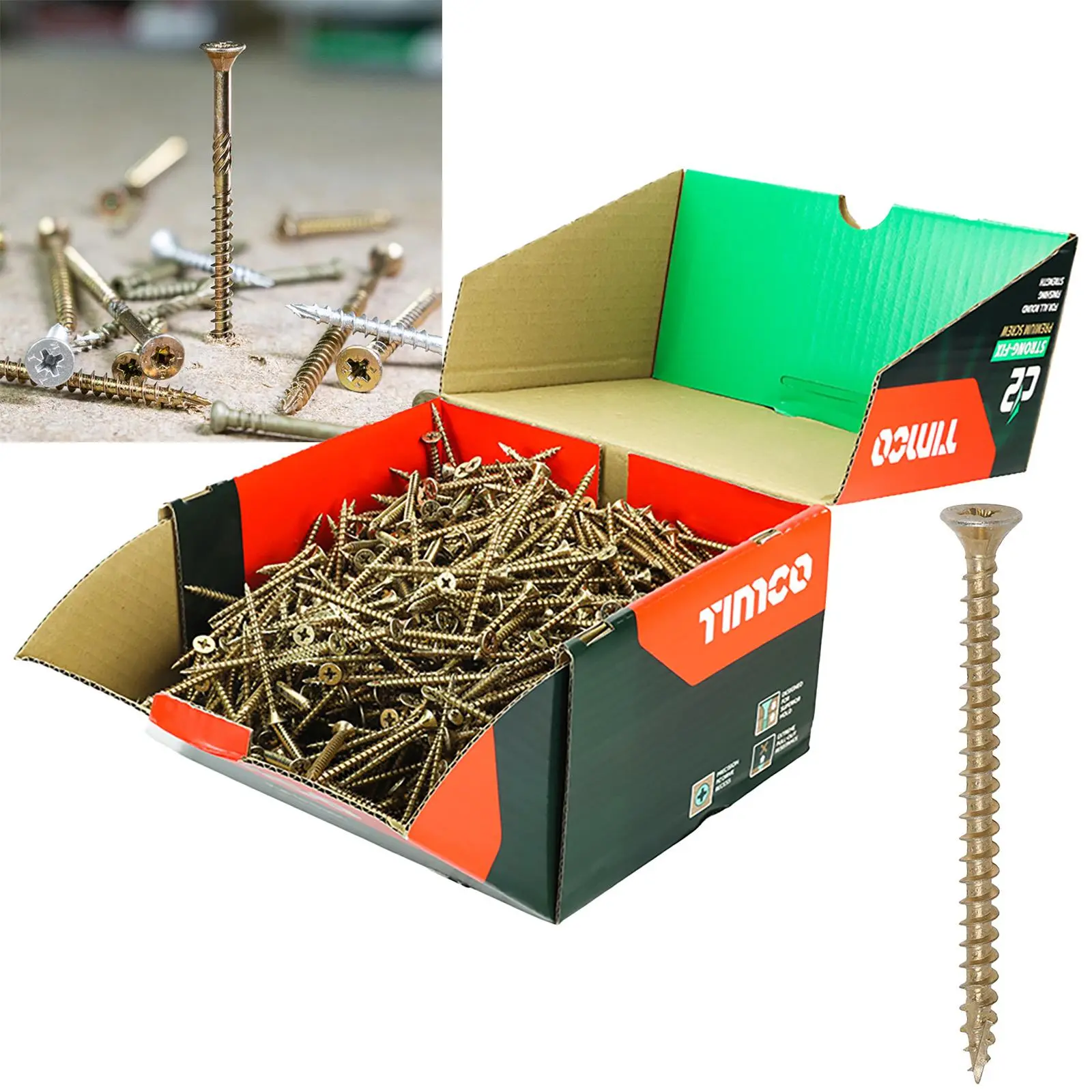 TIMCO C2 Strong Fix Pozi Premium Wood Screws 1000 Pack Industry Box PZ2 - Choose Size - Image 6