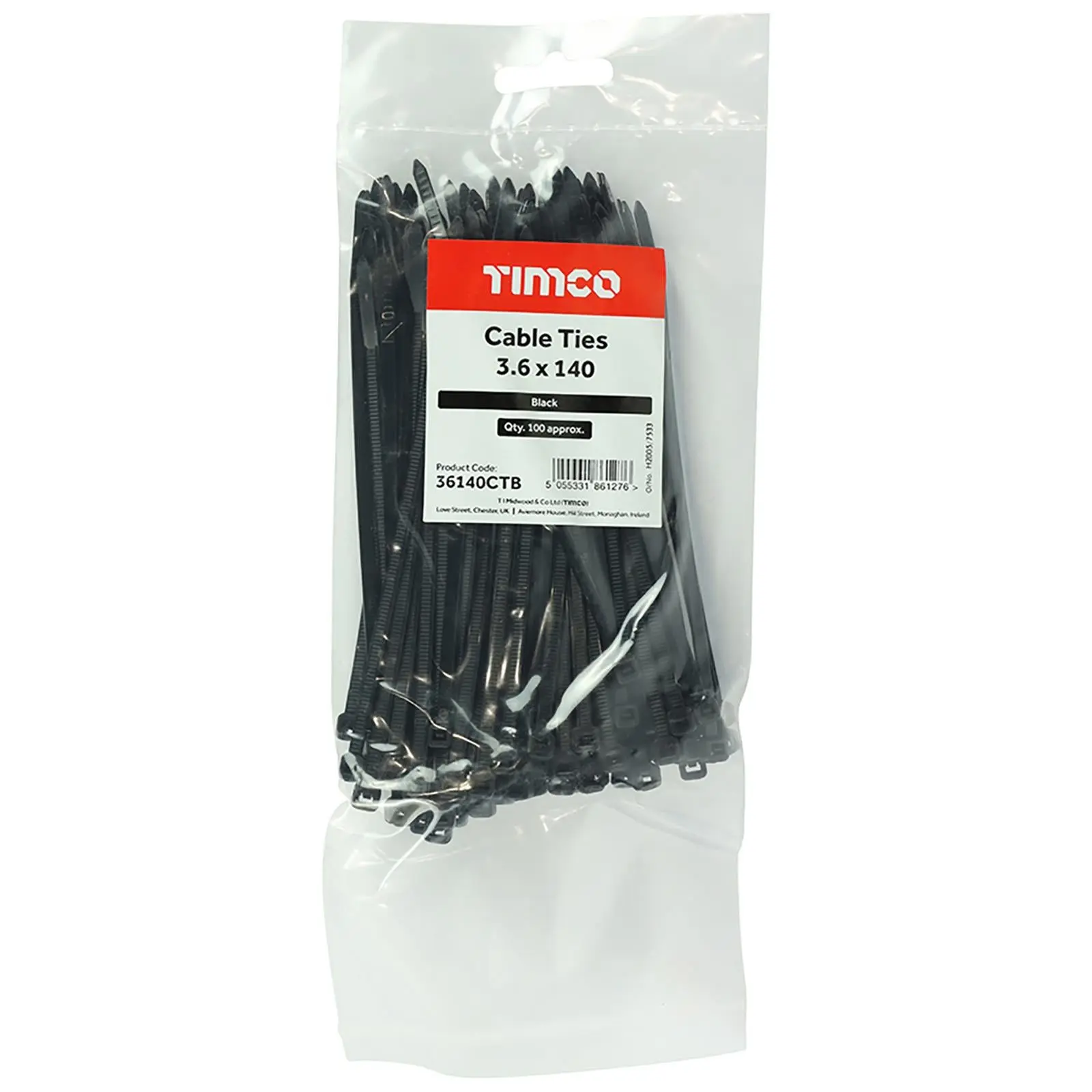 TIMCO Cable Ties Tie Wraps Black BS EN 62275 - Choose Size - Image 9