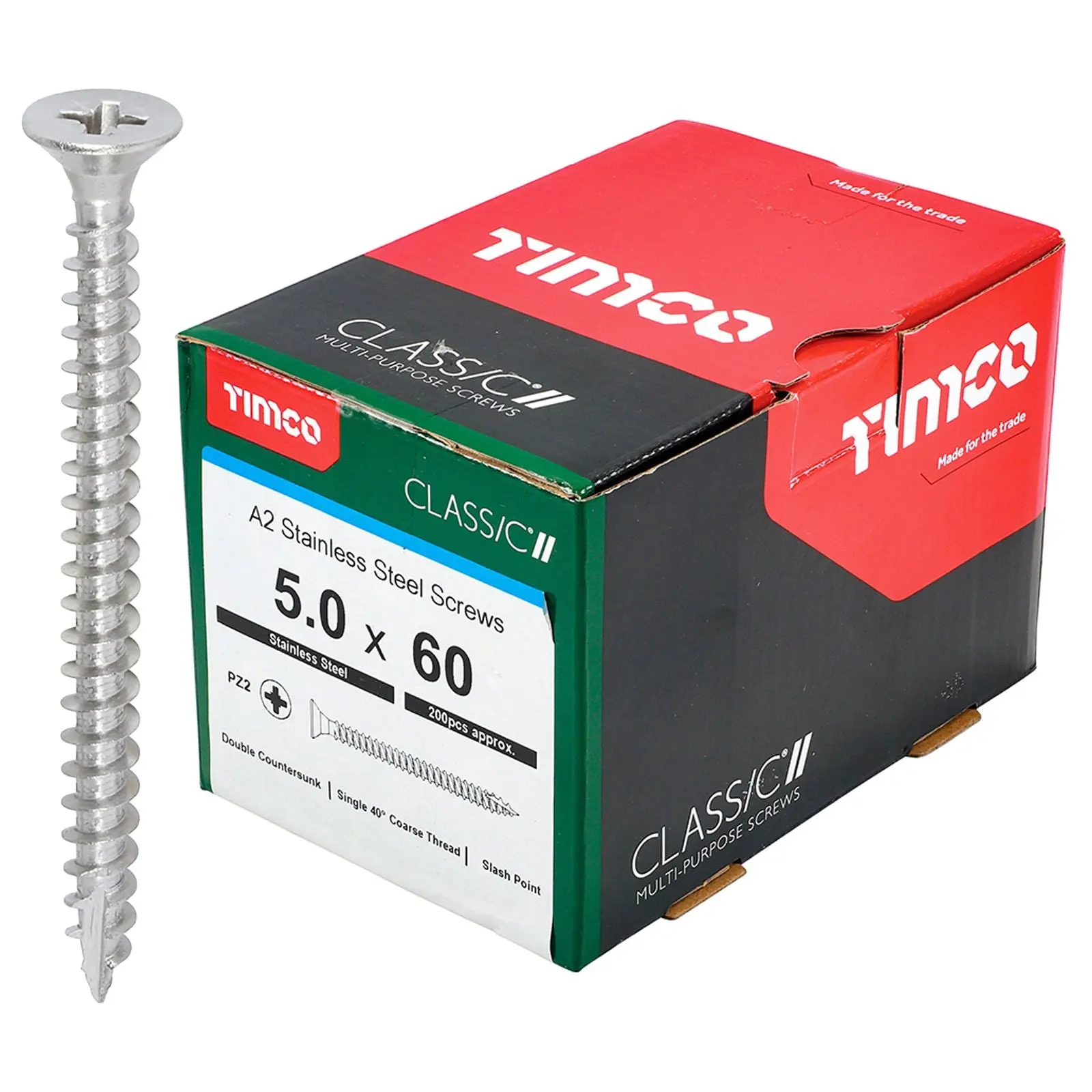 TIMCO Classic Multi Purpose Screws A2 Stainless Steel Double Countersunk Boxed - Choose Size - Image 23