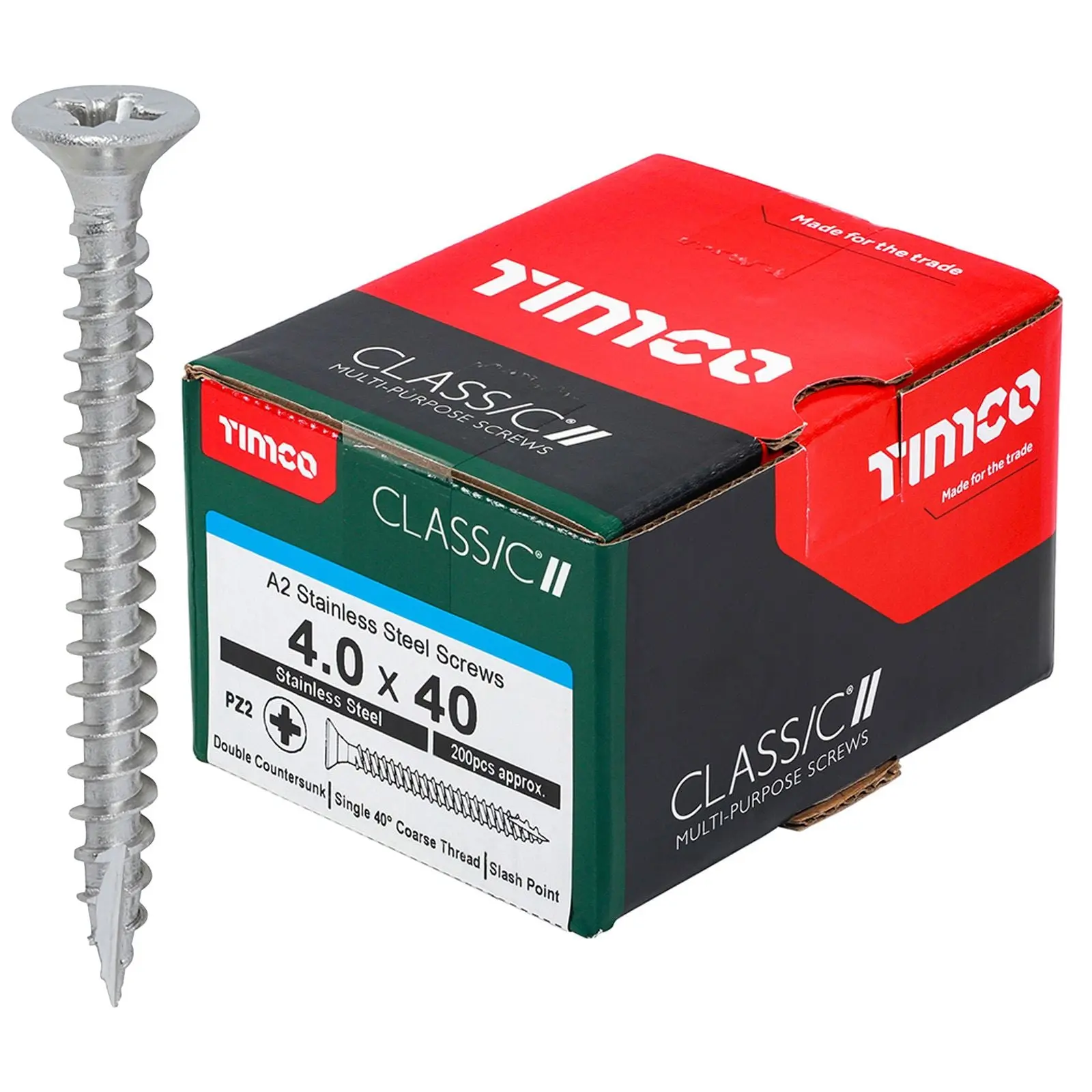 TIMCO Classic Multi Purpose Screws A2 Stainless Steel Double Countersunk Boxed - Choose Size - Image 24