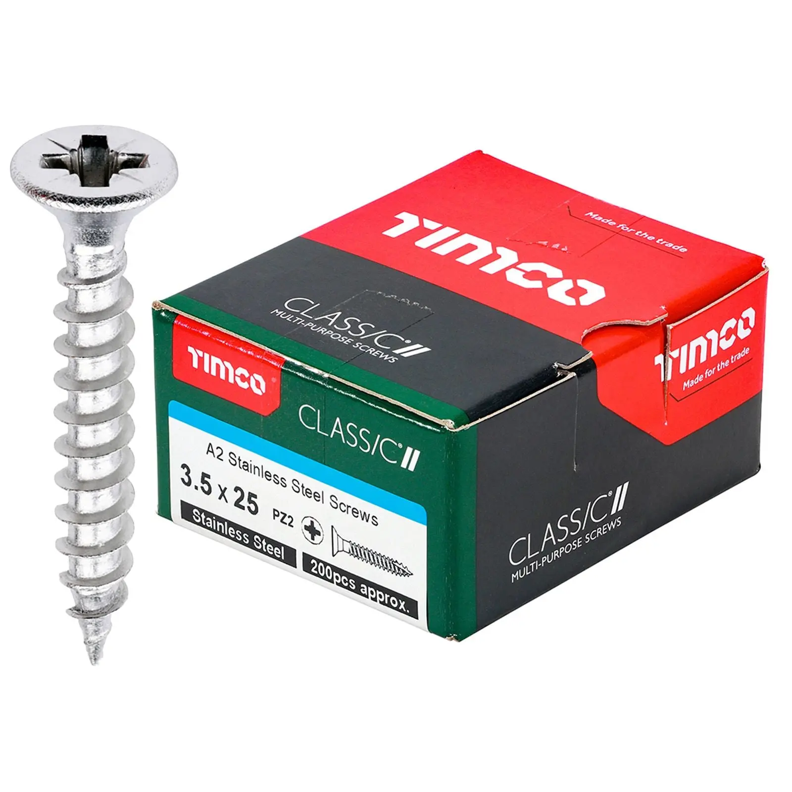 TIMCO Classic Multi Purpose Screws A2 Stainless Steel Double Countersunk Boxed - Choose Size - Image 3