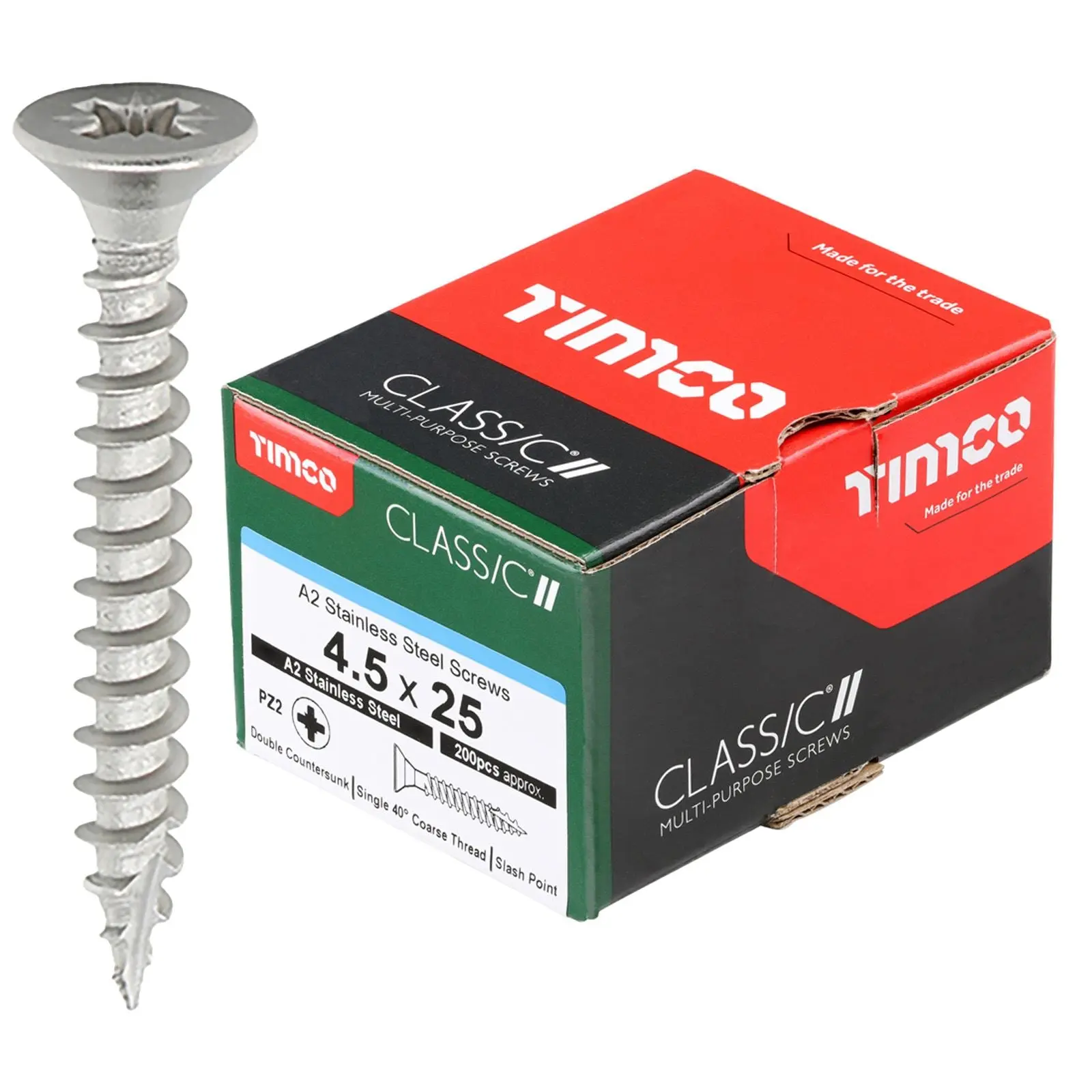 TIMCO Classic Multi Purpose Screws A2 Stainless Steel Double Countersunk Boxed - Choose Size - Image 31