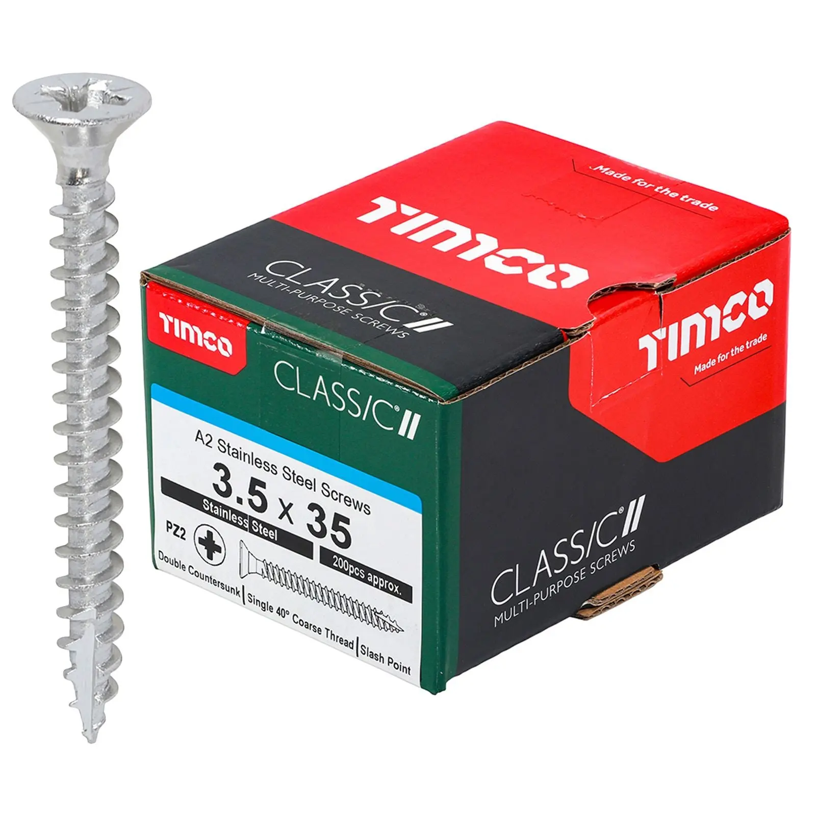 TIMCO Classic Multi Purpose Screws A2 Stainless Steel Double Countersunk Boxed - Choose Size - Image 42