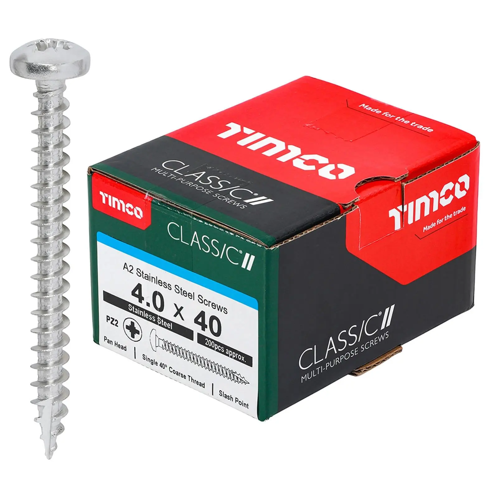 TIMCO Classic Multi Purpose Screws Pan Head A2 Stainless Steel Pozi Boxed - Choose Size - Image 5