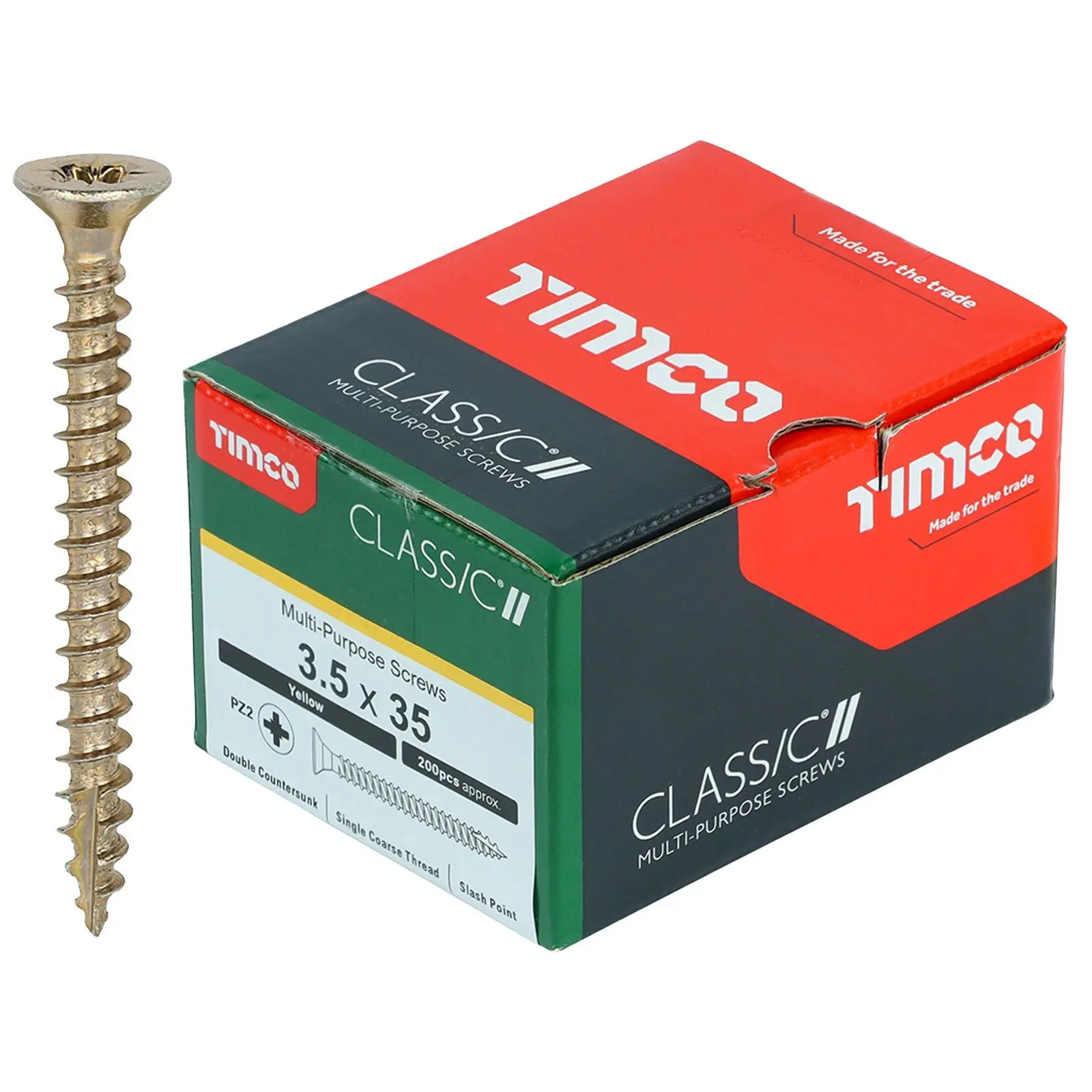TIMCO Classic Multi Purpose Screws Pozi Head Double Countersunk Yellow Boxed - Choose Size - Image 12