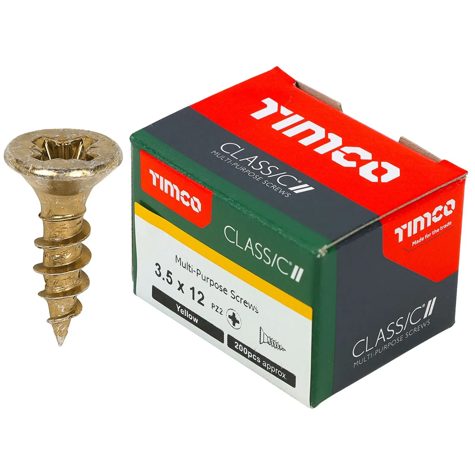 TIMCO Classic Multi Purpose Screws Pozi Head Double Countersunk Yellow Boxed - Choose Size - Image 14