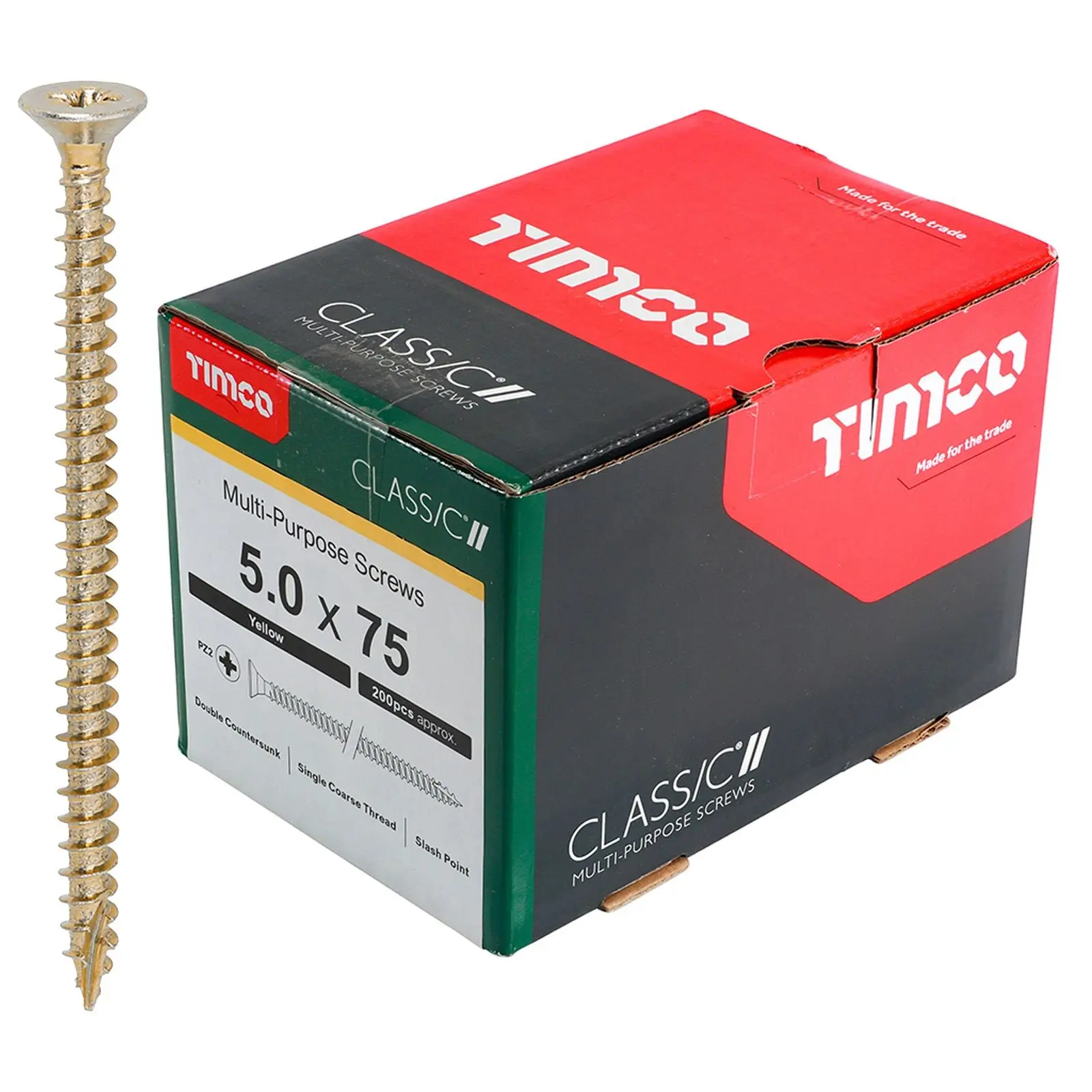TIMCO Classic Multi Purpose Screws Pozi Head Double Countersunk Yellow Boxed - Choose Size - Image 16