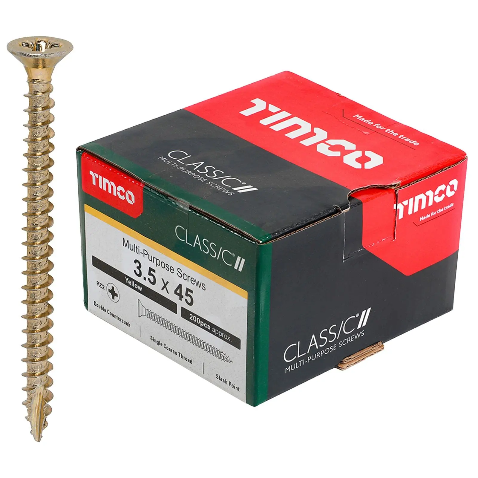 TIMCO Classic Multi Purpose Screws Pozi Head Double Countersunk Yellow Boxed - Choose Size - Image 17