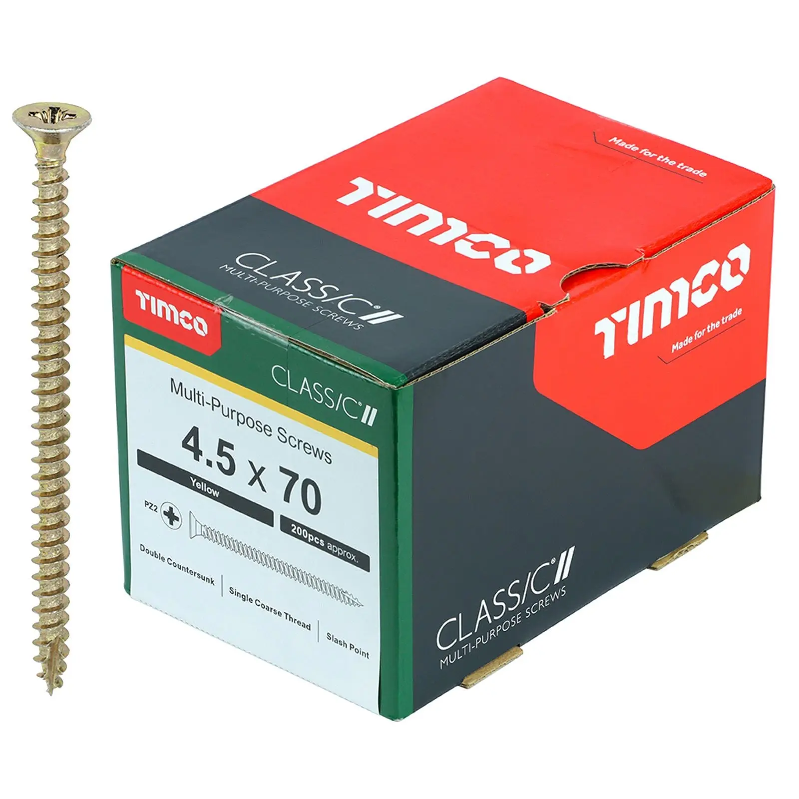 TIMCO Classic Multi Purpose Screws Pozi Head Double Countersunk Yellow Boxed - Choose Size - Image 18