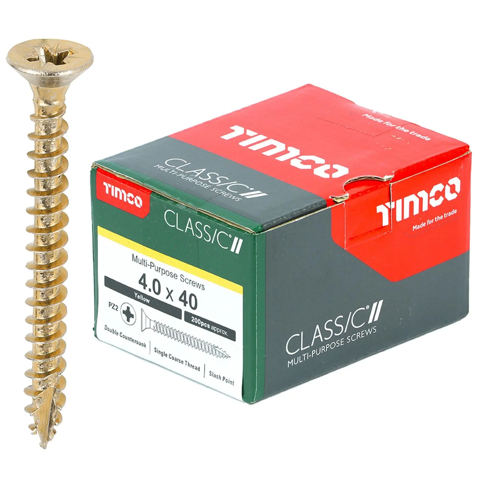 TIMCO Classic Multi Purpose Screws Pozi Head Double Countersunk Yellow Boxed - Choose Size - Image 19