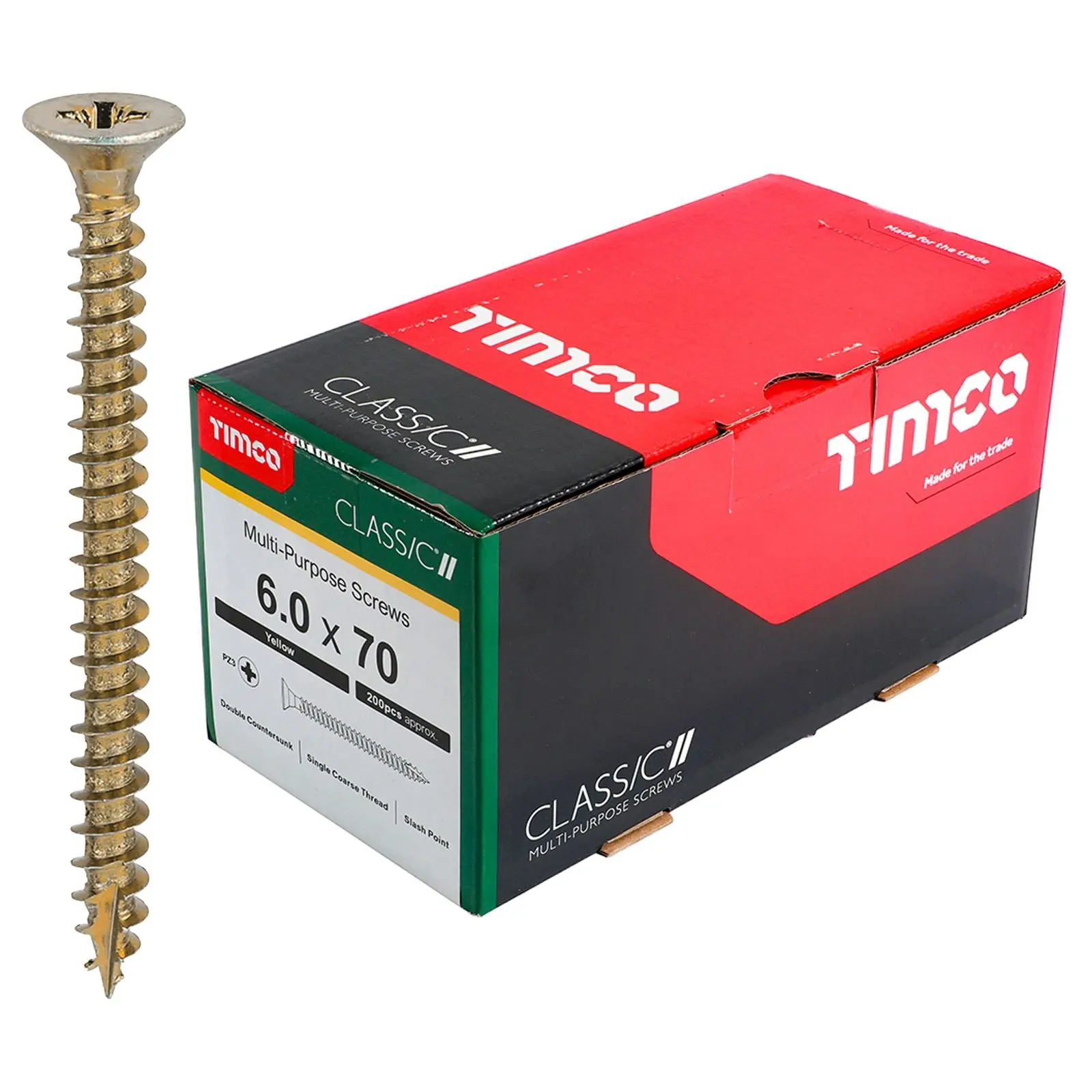 TIMCO Classic Multi Purpose Screws Pozi Head Double Countersunk Yellow Boxed - Choose Size - Image 20