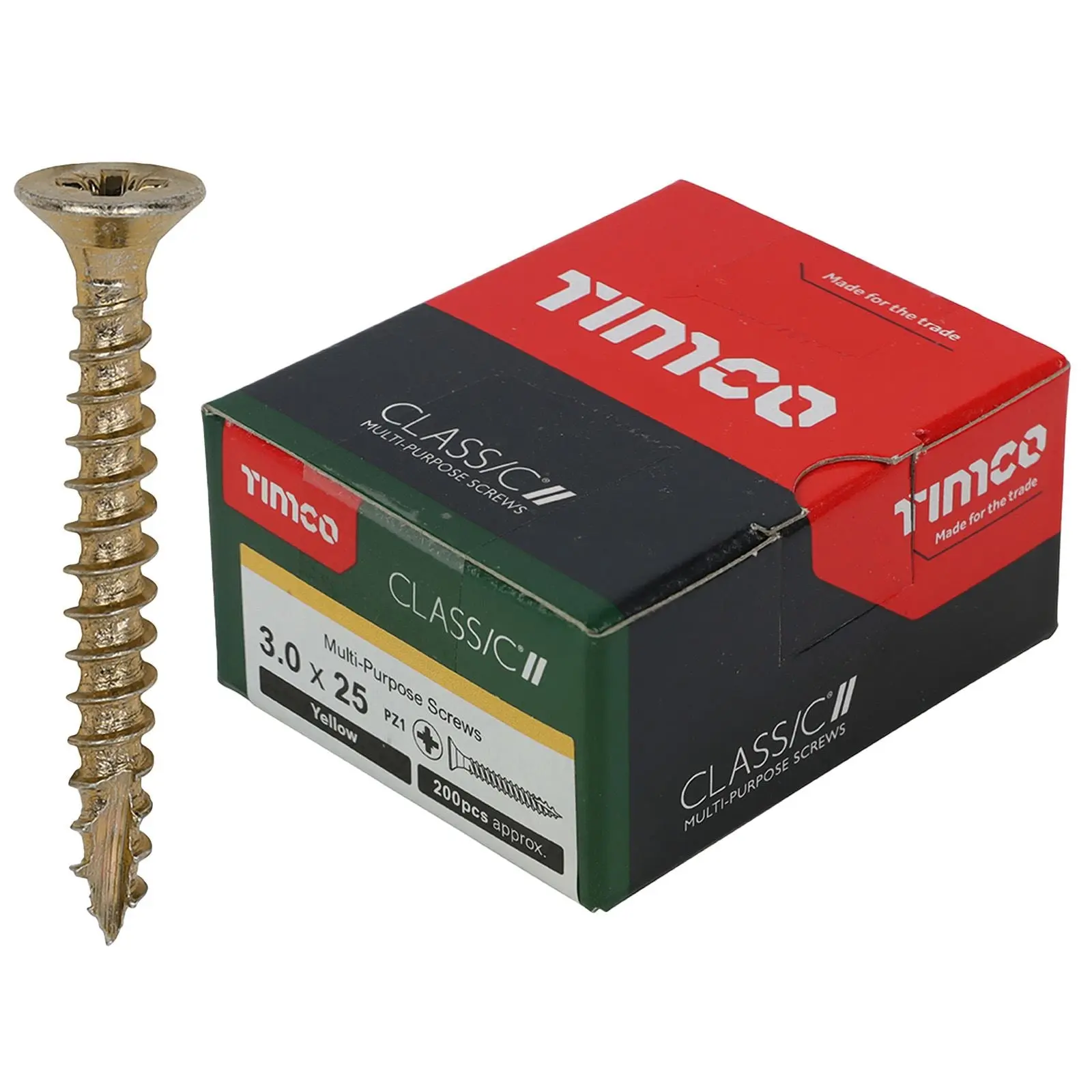 TIMCO Classic Multi Purpose Screws Pozi Head Double Countersunk Yellow Boxed - Choose Size - Image 21
