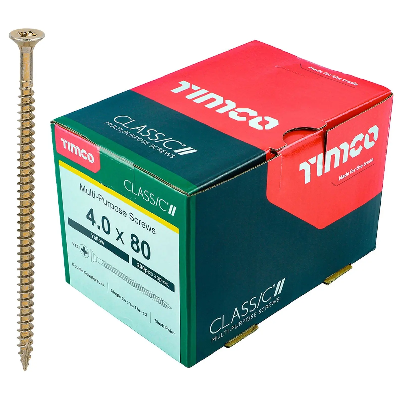TIMCO Classic Multi Purpose Screws Pozi Head Double Countersunk Yellow Boxed - Choose Size - Image 22