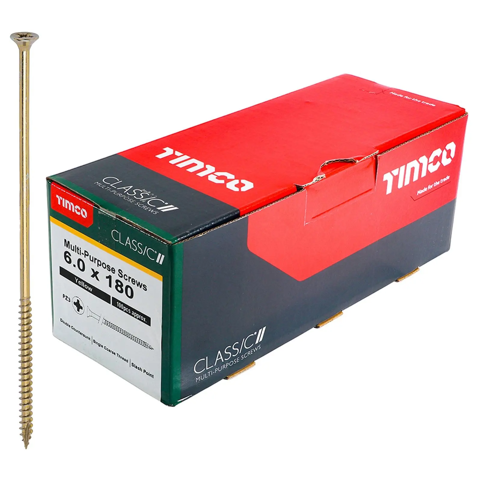 TIMCO Classic Multi Purpose Screws Pozi Head Double Countersunk Yellow Boxed - Choose Size - Image 24
