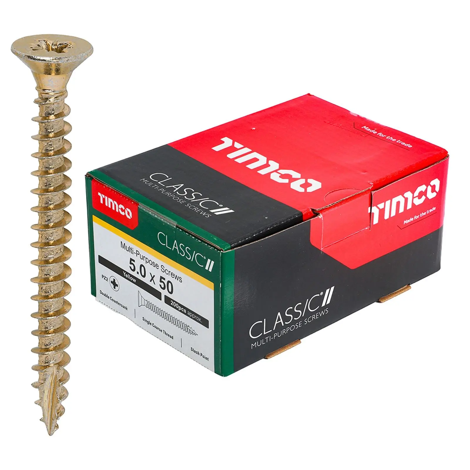 TIMCO Classic Multi Purpose Screws Pozi Head Double Countersunk Yellow Boxed - Choose Size - Image 25