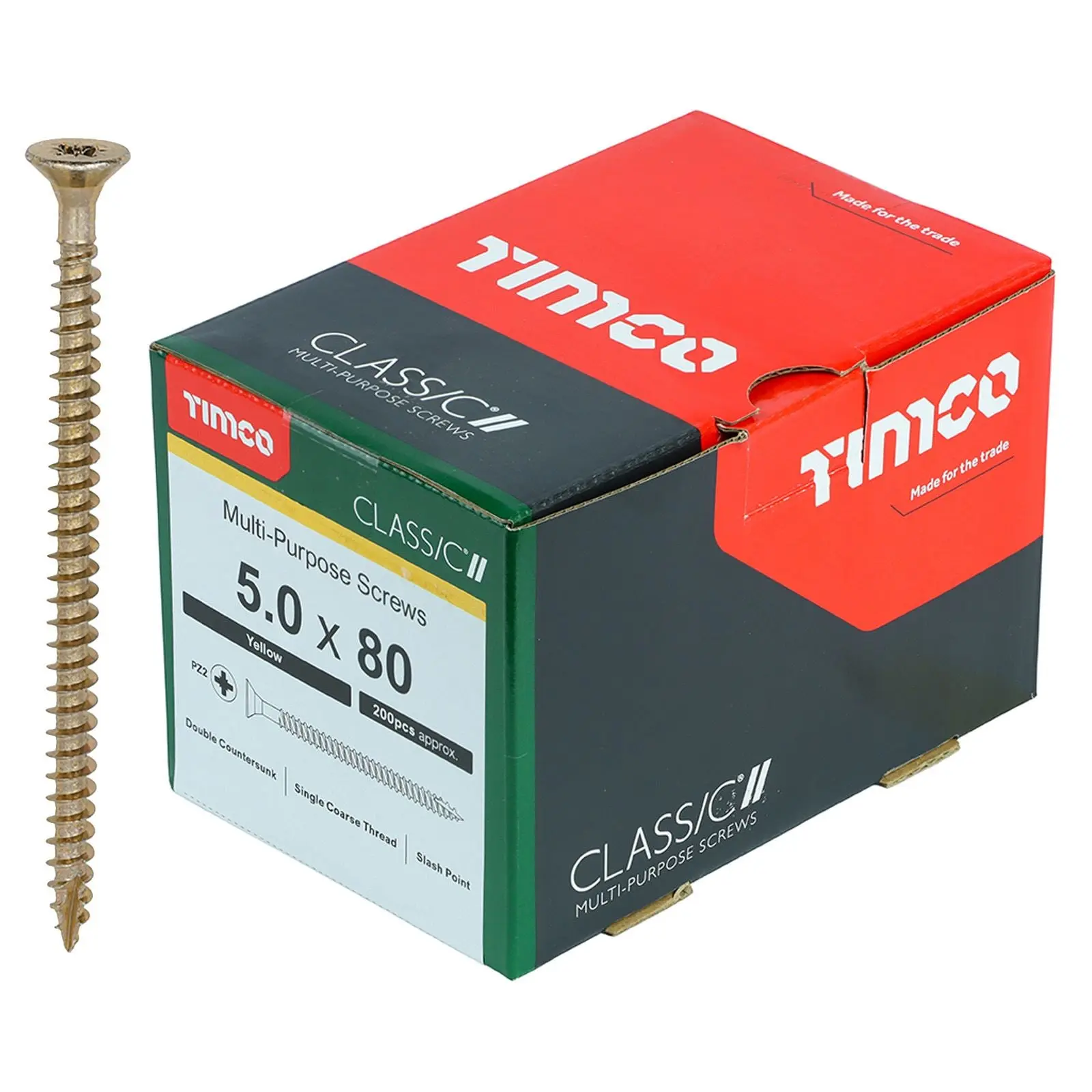 TIMCO Classic Multi Purpose Screws Pozi Head Double Countersunk Yellow Boxed - Choose Size - Image 27