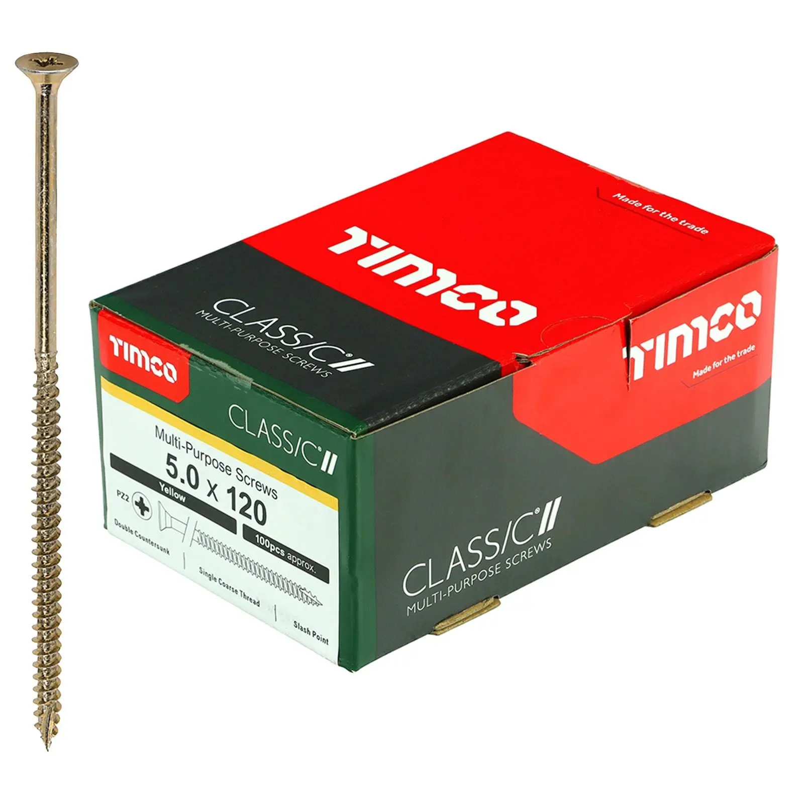 TIMCO Classic Multi Purpose Screws Pozi Head Double Countersunk Yellow Boxed - Choose Size - Image 28