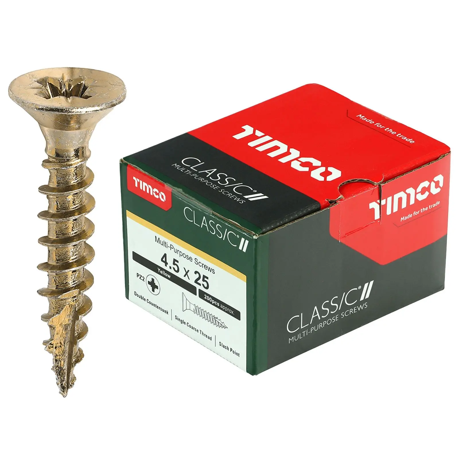 TIMCO Classic Multi Purpose Screws Pozi Head Double Countersunk Yellow Boxed - Choose Size - Image 29