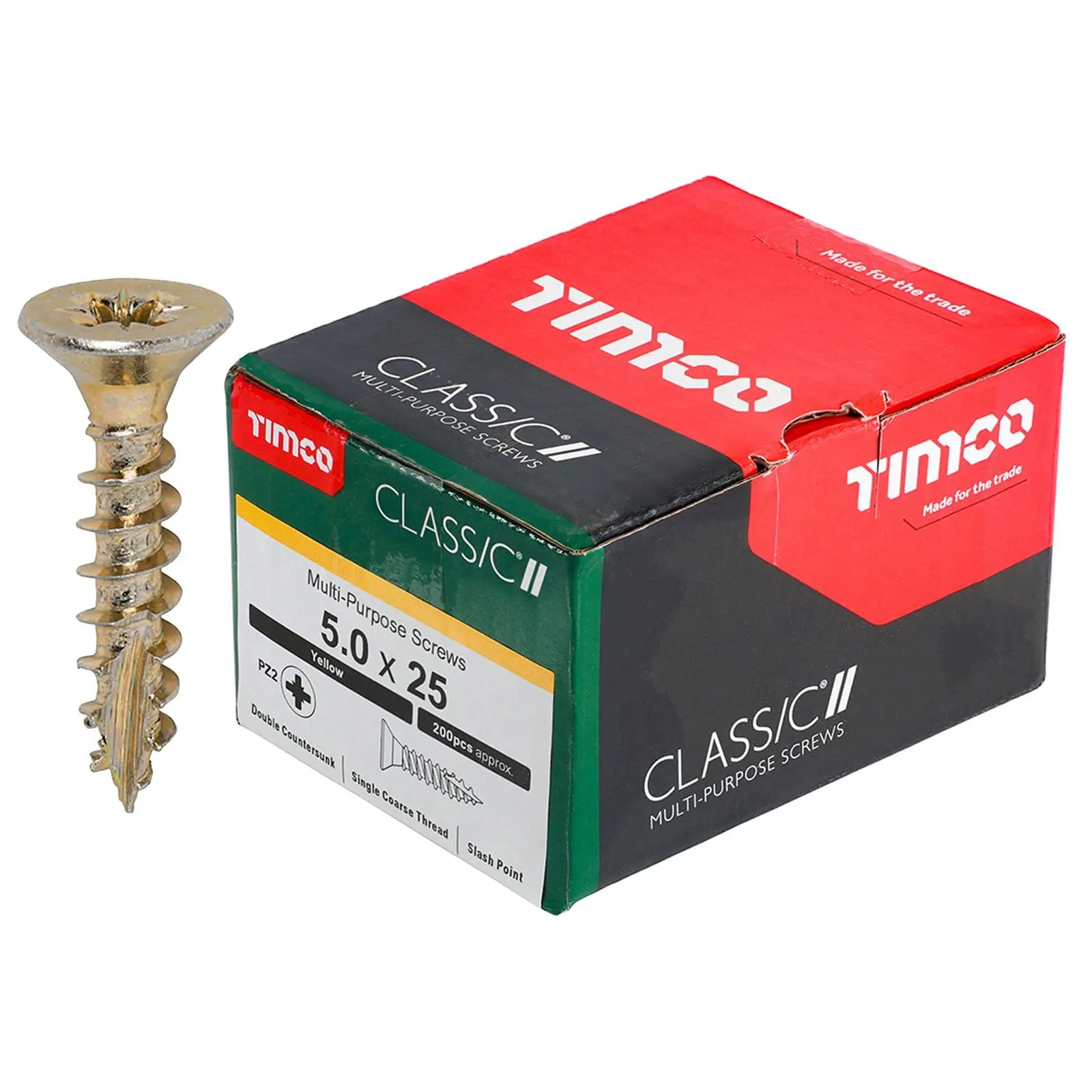 TIMCO Classic Multi Purpose Screws Pozi Head Double Countersunk Yellow Boxed - Choose Size - Image 30