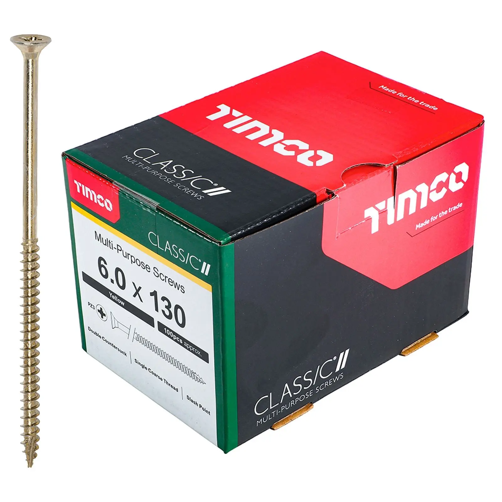 TIMCO Classic Multi Purpose Screws Pozi Head Double Countersunk Yellow Boxed - Choose Size - Image 31