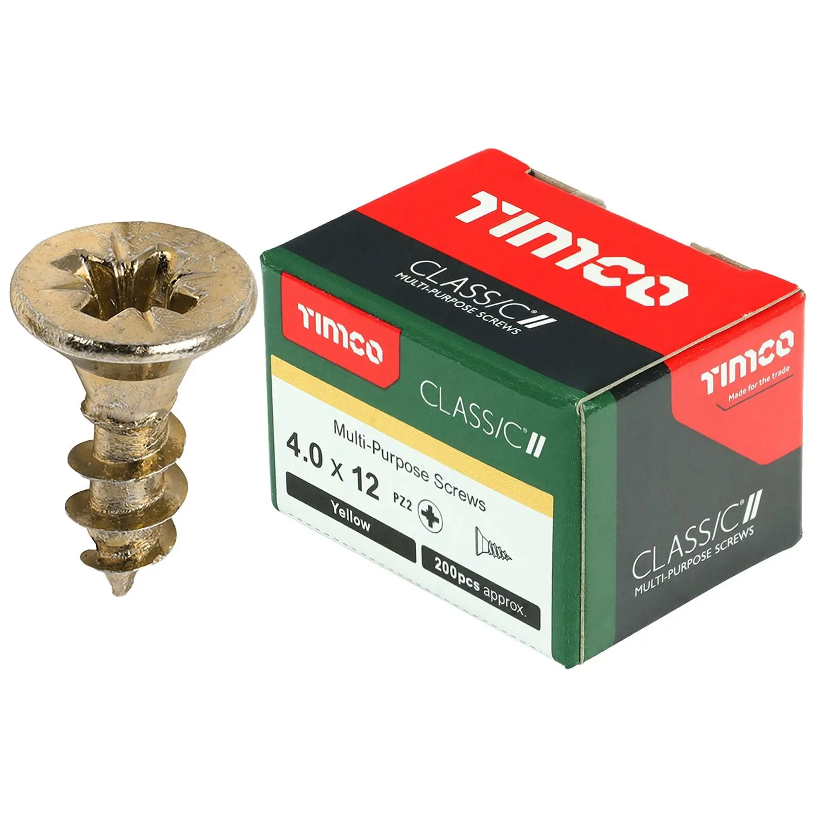 TIMCO Classic Multi Purpose Screws Pozi Head Double Countersunk Yellow Boxed - Choose Size - Image 32