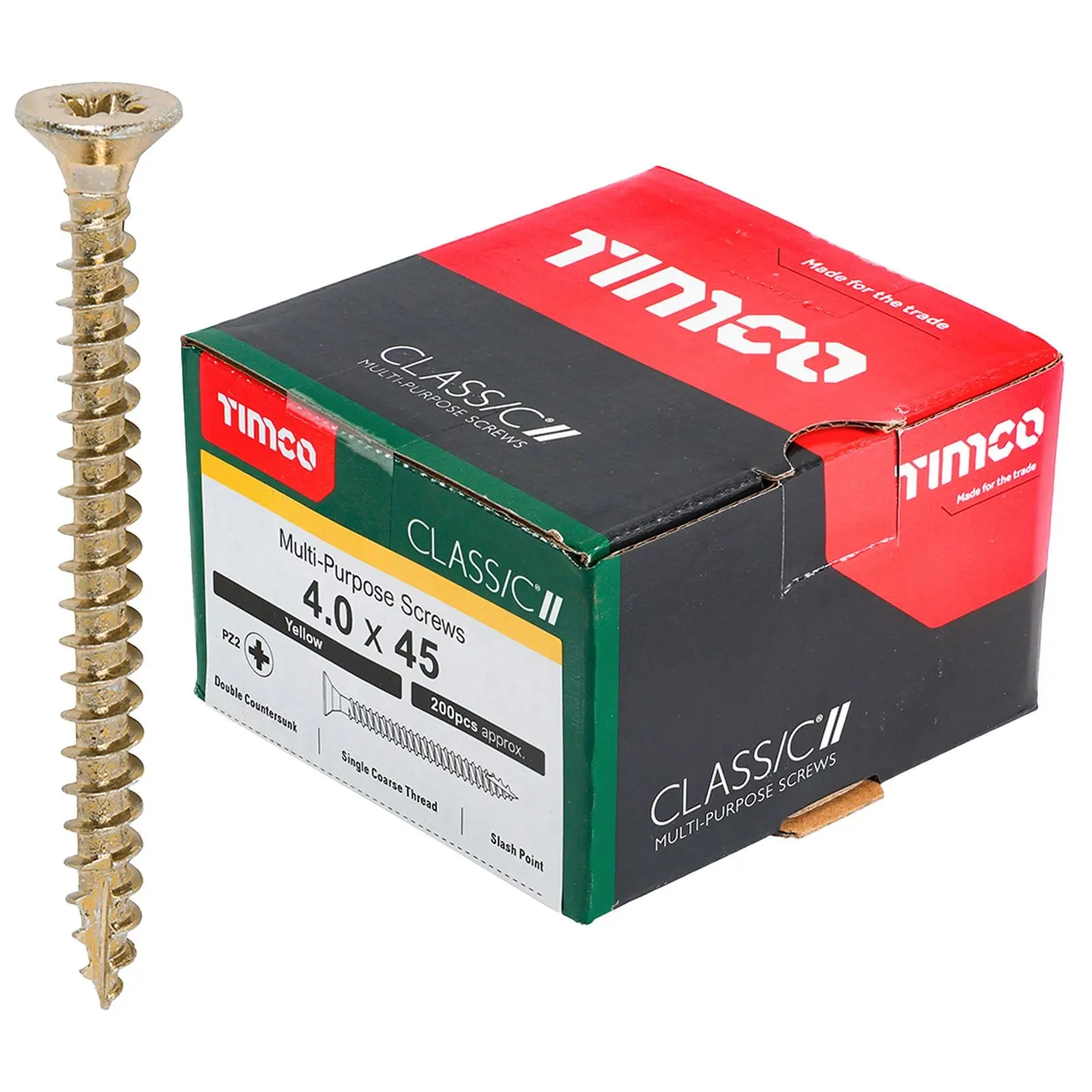 TIMCO Classic Multi Purpose Screws Pozi Head Double Countersunk Yellow Boxed - Choose Size - Image 33
