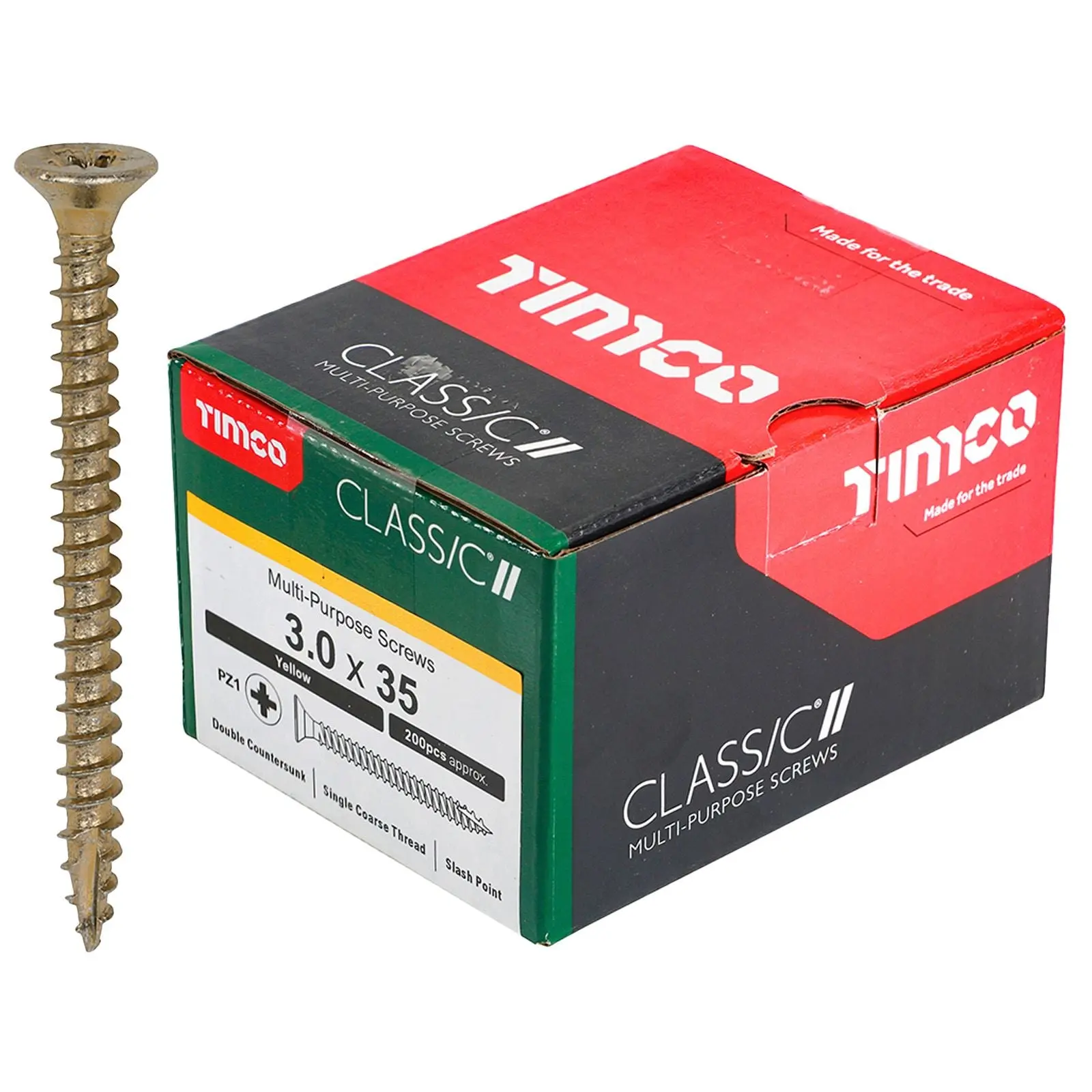 TIMCO Classic Multi Purpose Screws Pozi Head Double Countersunk Yellow Boxed - Choose Size - Image 34