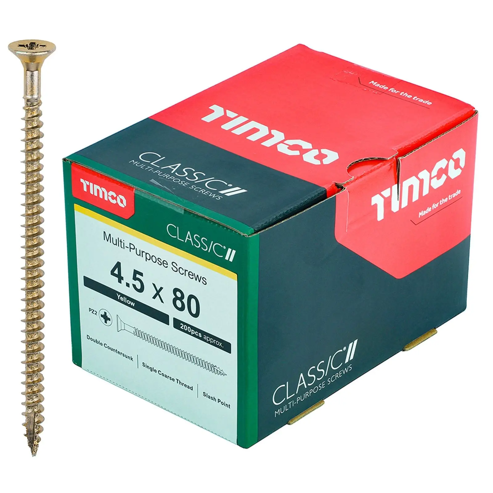TIMCO Classic Multi Purpose Screws Pozi Head Double Countersunk Yellow Boxed - Choose Size - Image 36