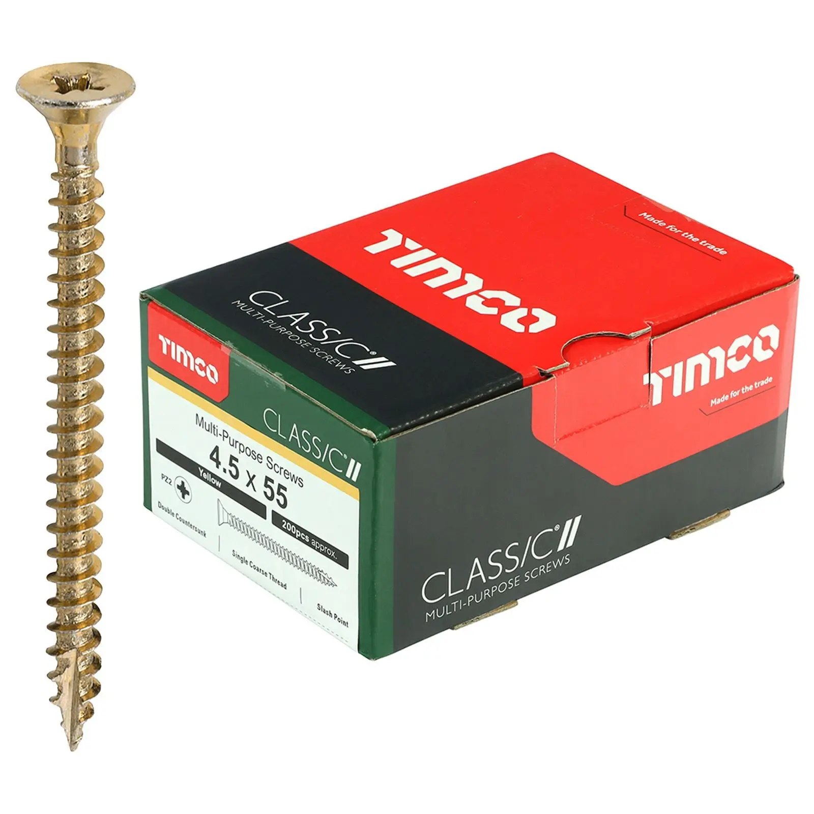 TIMCO Classic Multi Purpose Screws Pozi Head Double Countersunk Yellow Boxed - Choose Size - Image 37