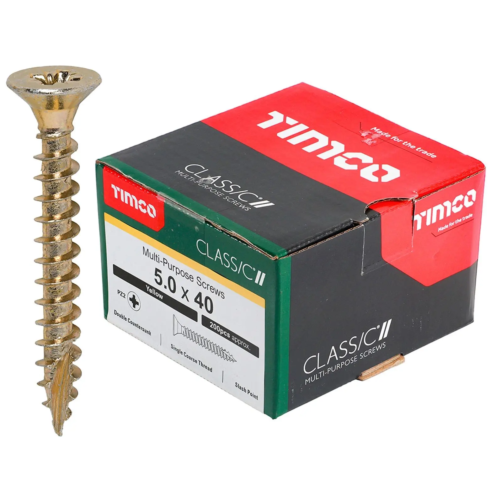 TIMCO Classic Multi Purpose Screws Pozi Head Double Countersunk Yellow Boxed - Choose Size - Image 38