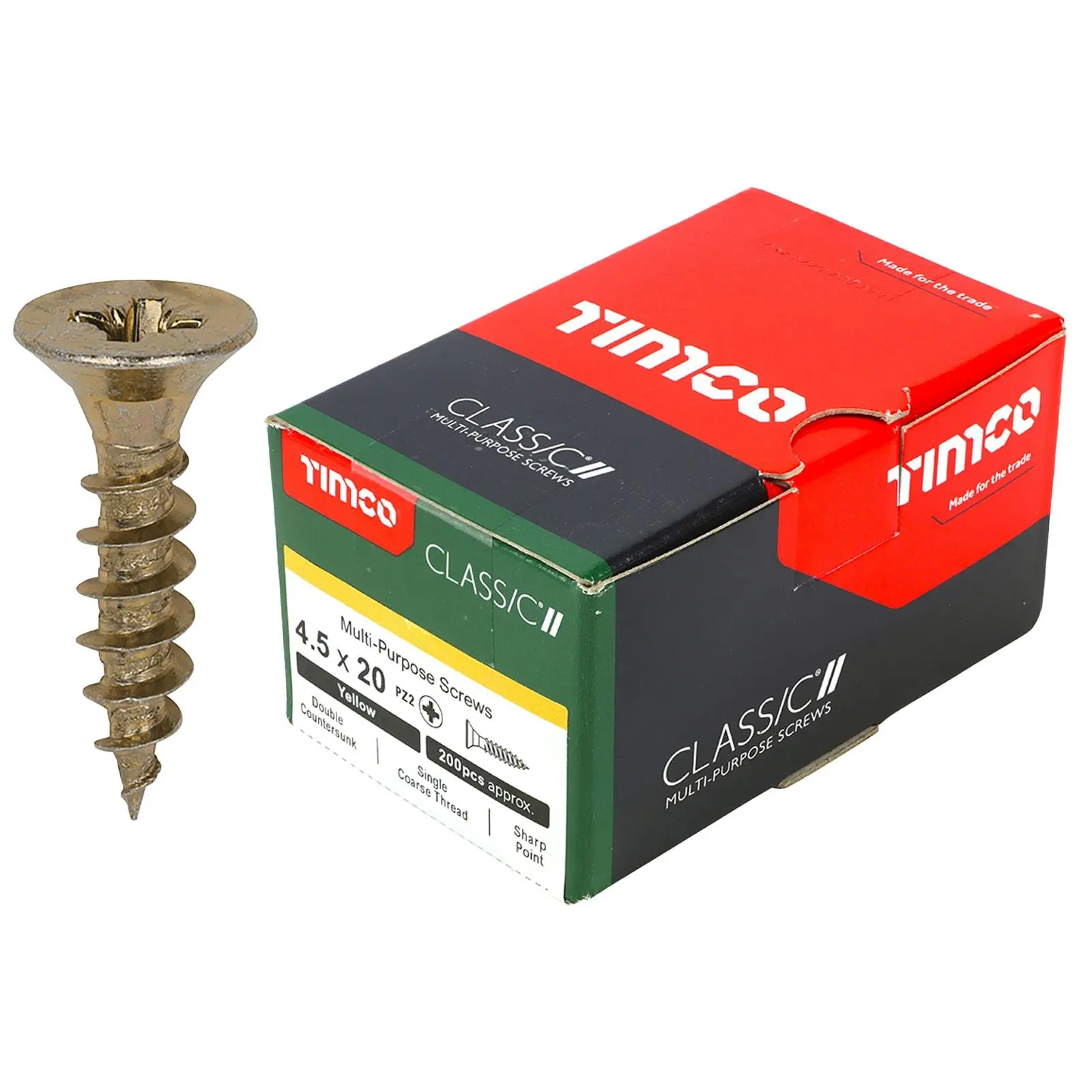 TIMCO Classic Multi Purpose Screws Pozi Head Double Countersunk Yellow Boxed - Choose Size - Image 39